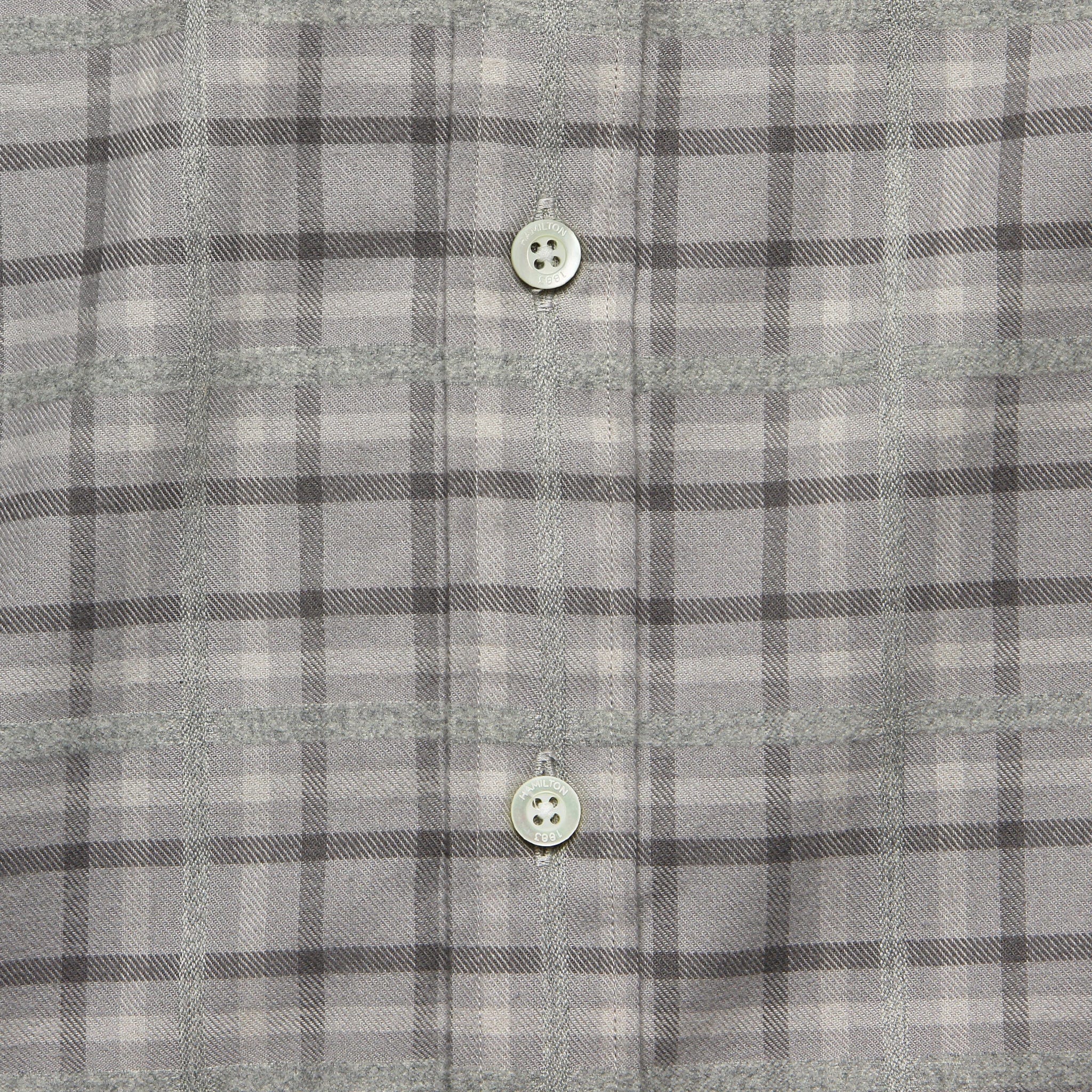 Textured Plaid Flannel - Grey - Hamilton Shirt Co. - STAG Provisions - Tops - L/S Woven - Plaid