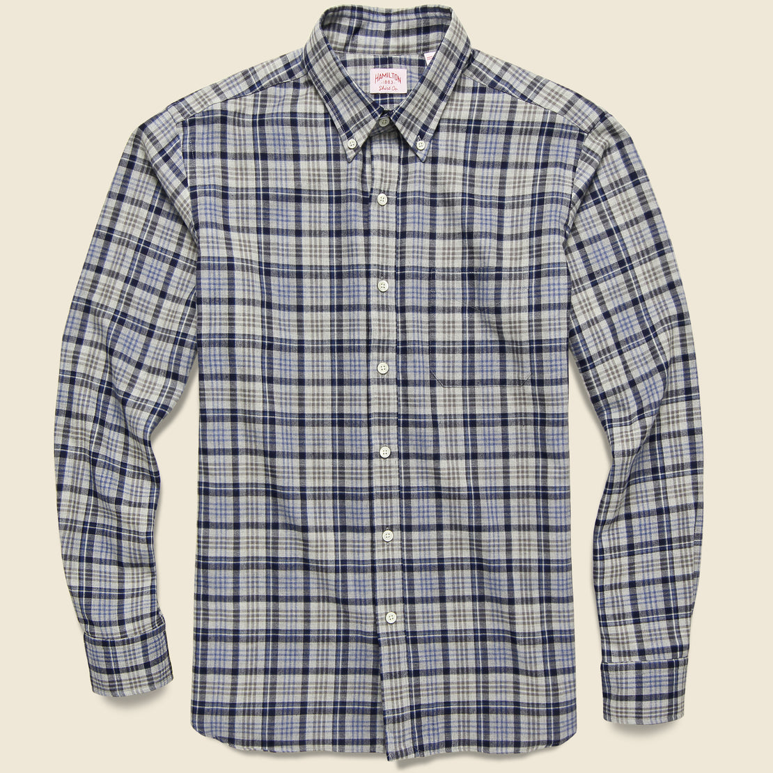 Hamilton Shirt Co. Plaid Flannel - Navy/Grey
