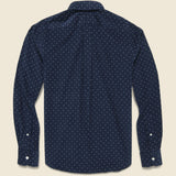 Dot Micro Courduroy Shirt - Navy/White - Hamilton Shirt Co. - STAG Provisions - Tops - L/S Woven - Corduroy