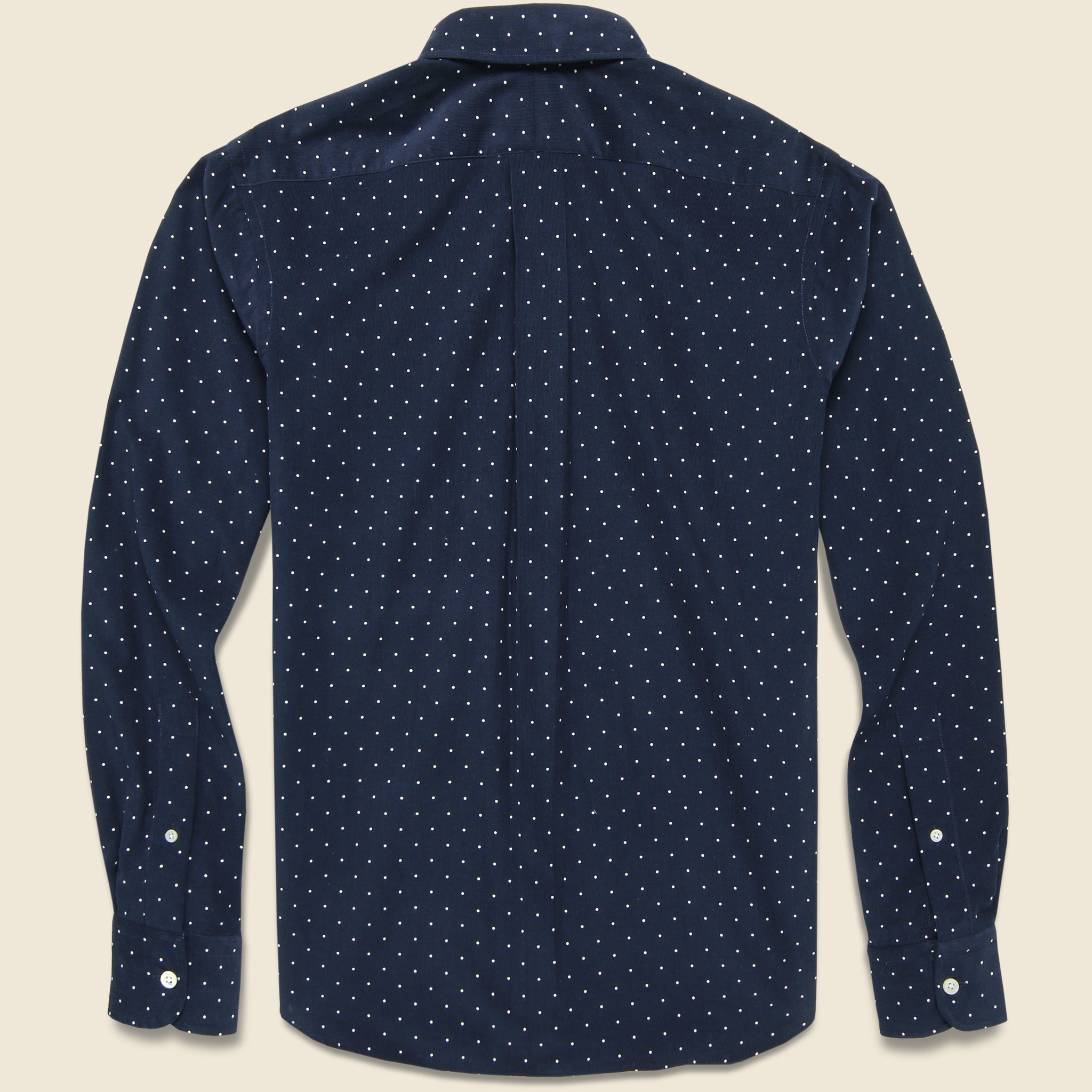 Dot Micro Courduroy Shirt - Navy/White - Hamilton Shirt Co. - STAG Provisions - Tops - L/S Woven - Corduroy