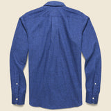 Brushed Twill Shirt - Dark Cobalt/Black - Hamilton Shirt Co. - STAG Provisions - Tops - L/S Woven - Other Pattern