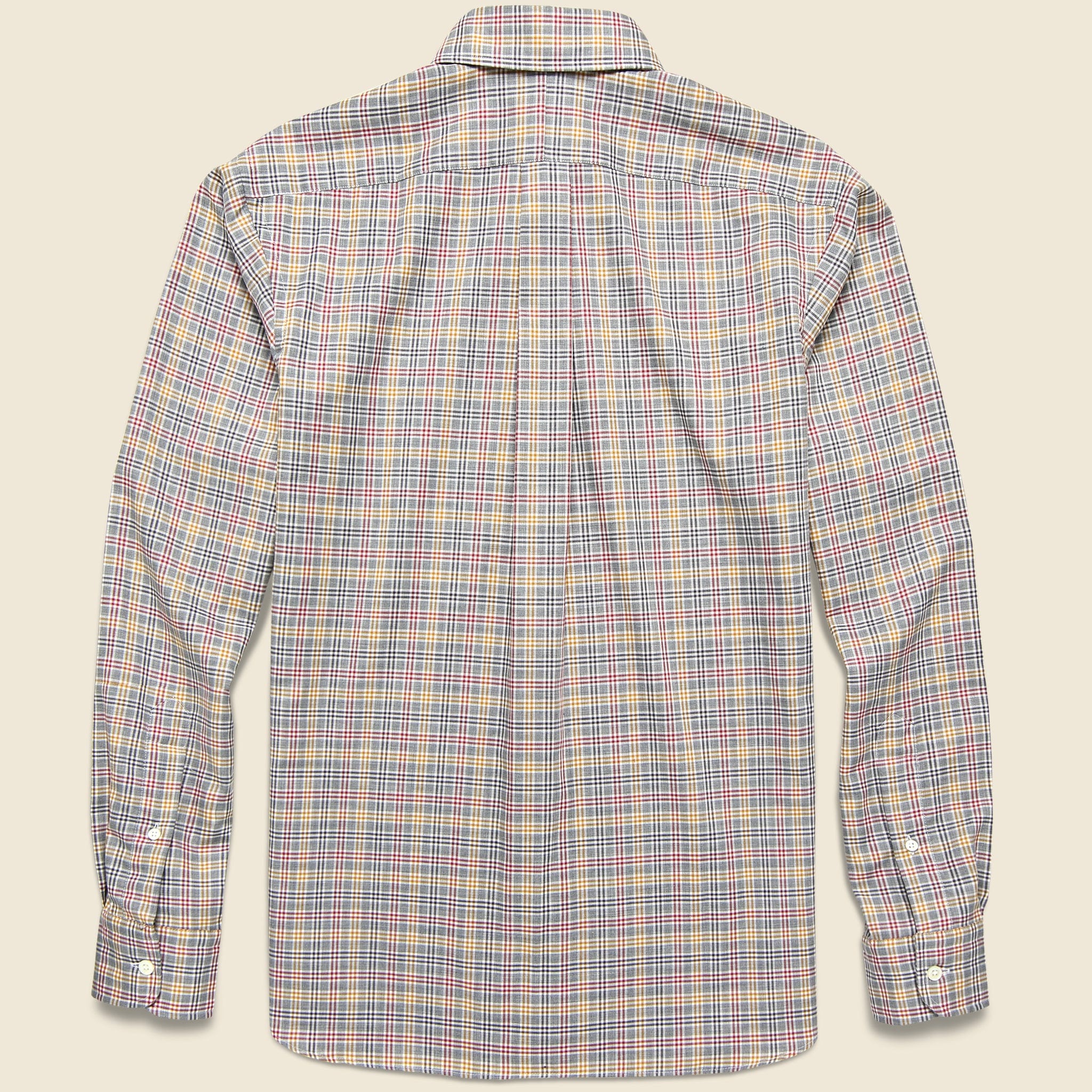 
                          Small Check Plaid Melange Shirt - Grey/Gold/Brick - Hamilton Shirt Co. - STAG Provisions - Tops - L/S Woven - Plaid
                        