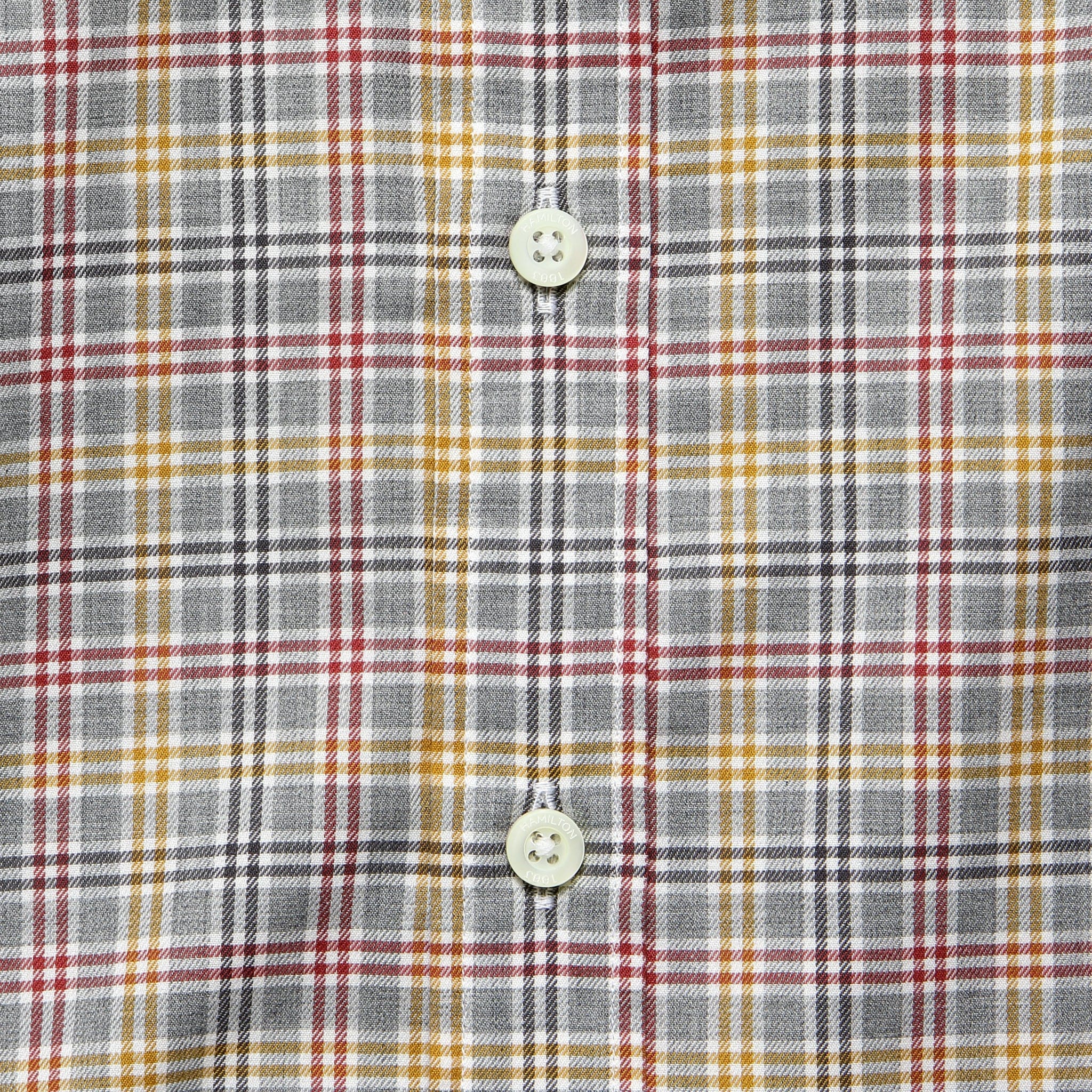 
                          Small Check Plaid Melange Shirt - Grey/Gold/Brick - Hamilton Shirt Co. - STAG Provisions - Tops - L/S Woven - Plaid
                        