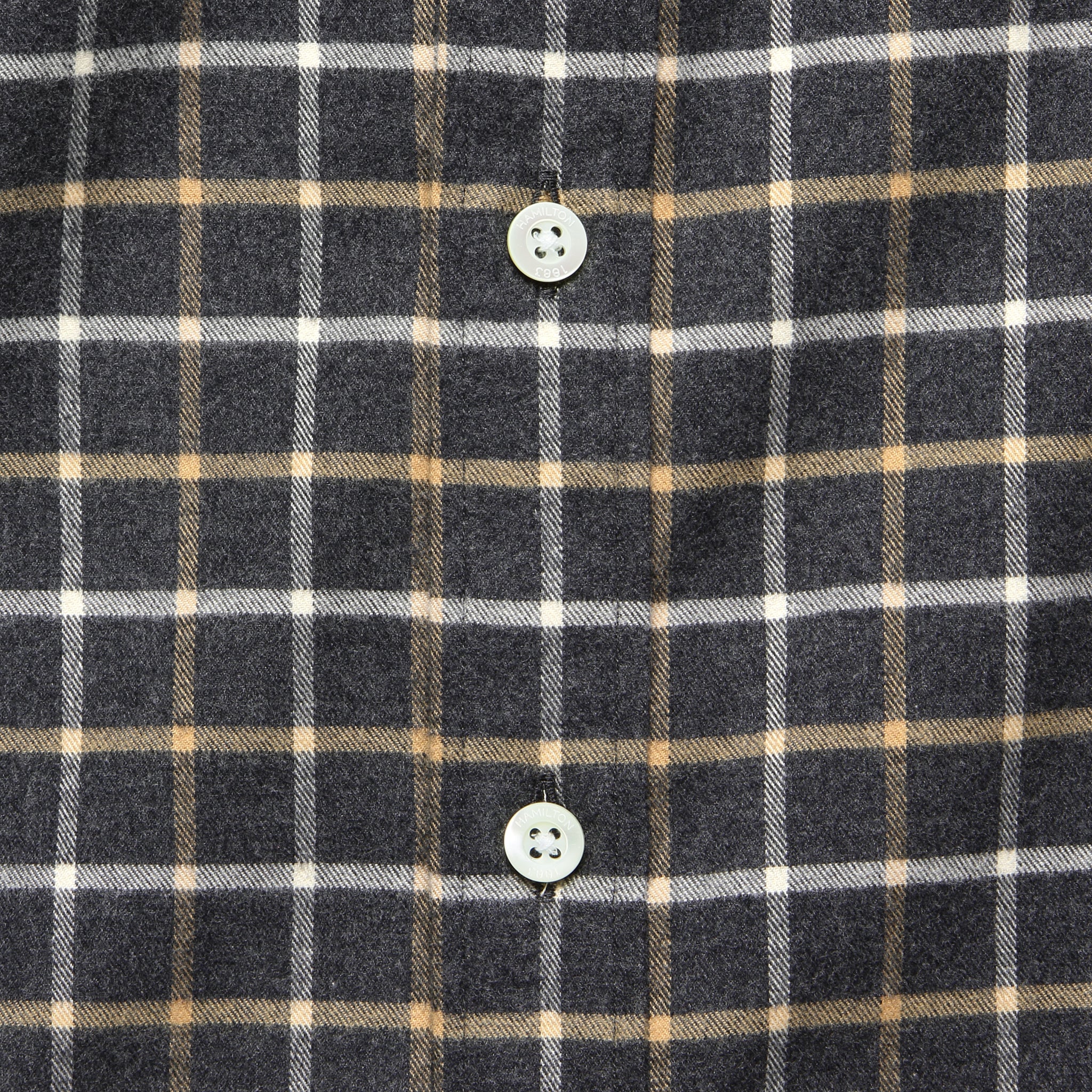 
                          Check Brushed Flannel Shirt - Charcoal/Tan/Cream - Hamilton Shirt Co. - STAG Provisions - Tops - L/S Woven - Plaid
                        