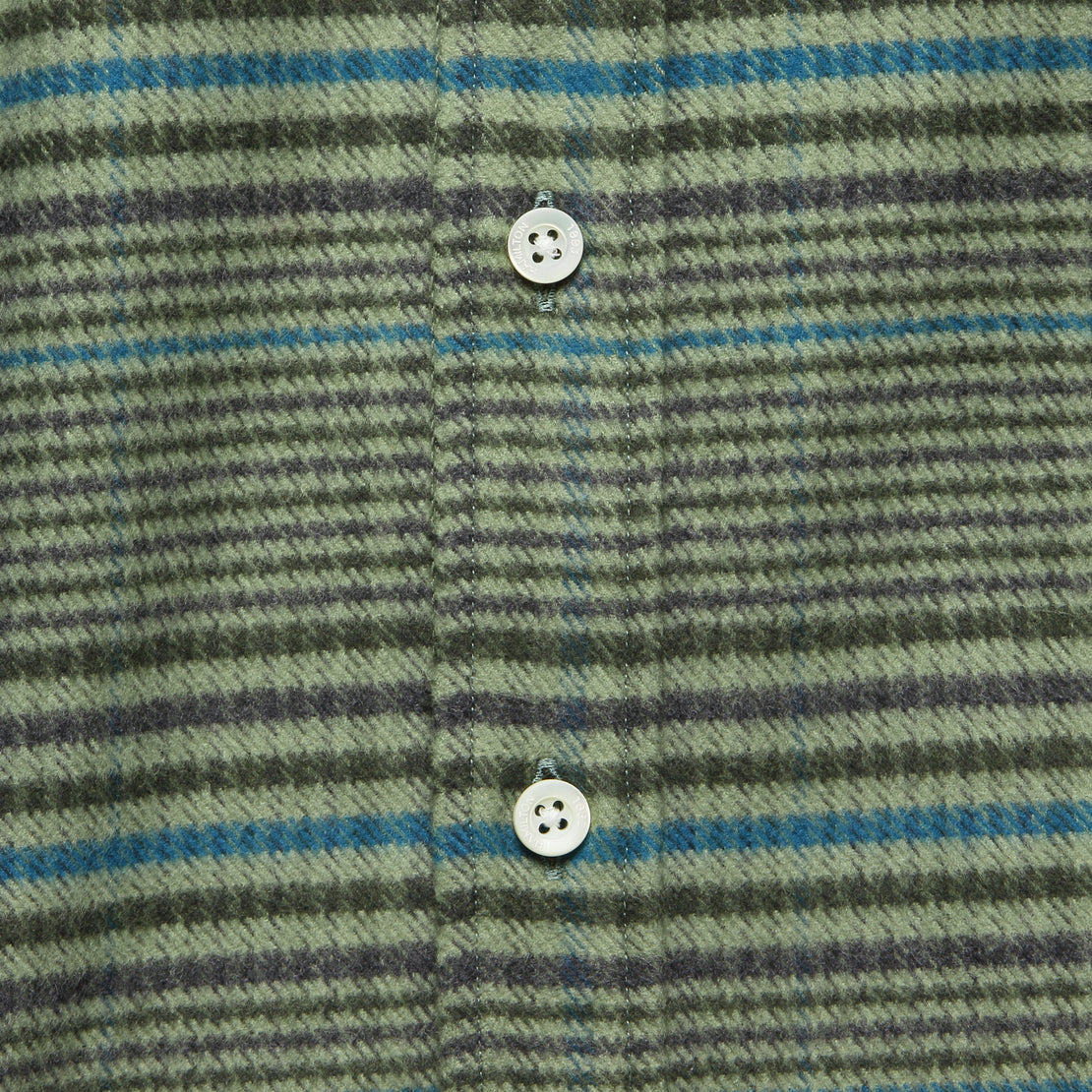 Brushed Houndstooth Shirt - Olive/Black - Hamilton Shirt Co. - STAG Provisions - Tops - L/S Woven - Other Pattern