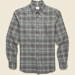 Brushed Plaid Shirt - Moss/Brown/Ecru - Hamilton Shirt Co. - STAG Provisions - Tops - L/S Woven - Plaid