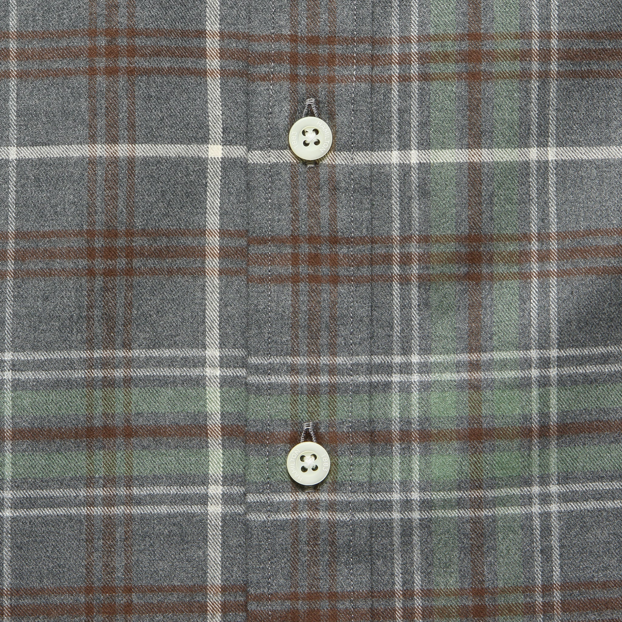 
                          Brushed Plaid Shirt - Moss/Brown/Ecru - Hamilton Shirt Co. - STAG Provisions - Tops - L/S Woven - Plaid
                        