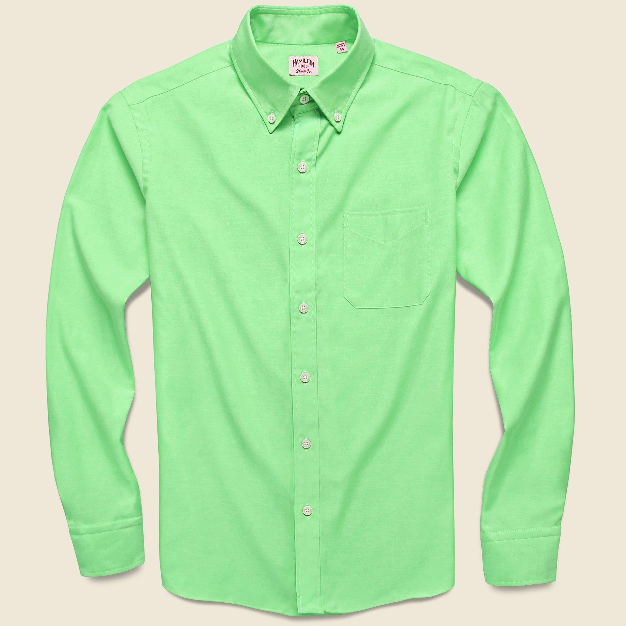 Neon Oxford Shirt - Green - Hamilton Shirt Co. - STAG Provisions - Tops - L/S Woven - Solid