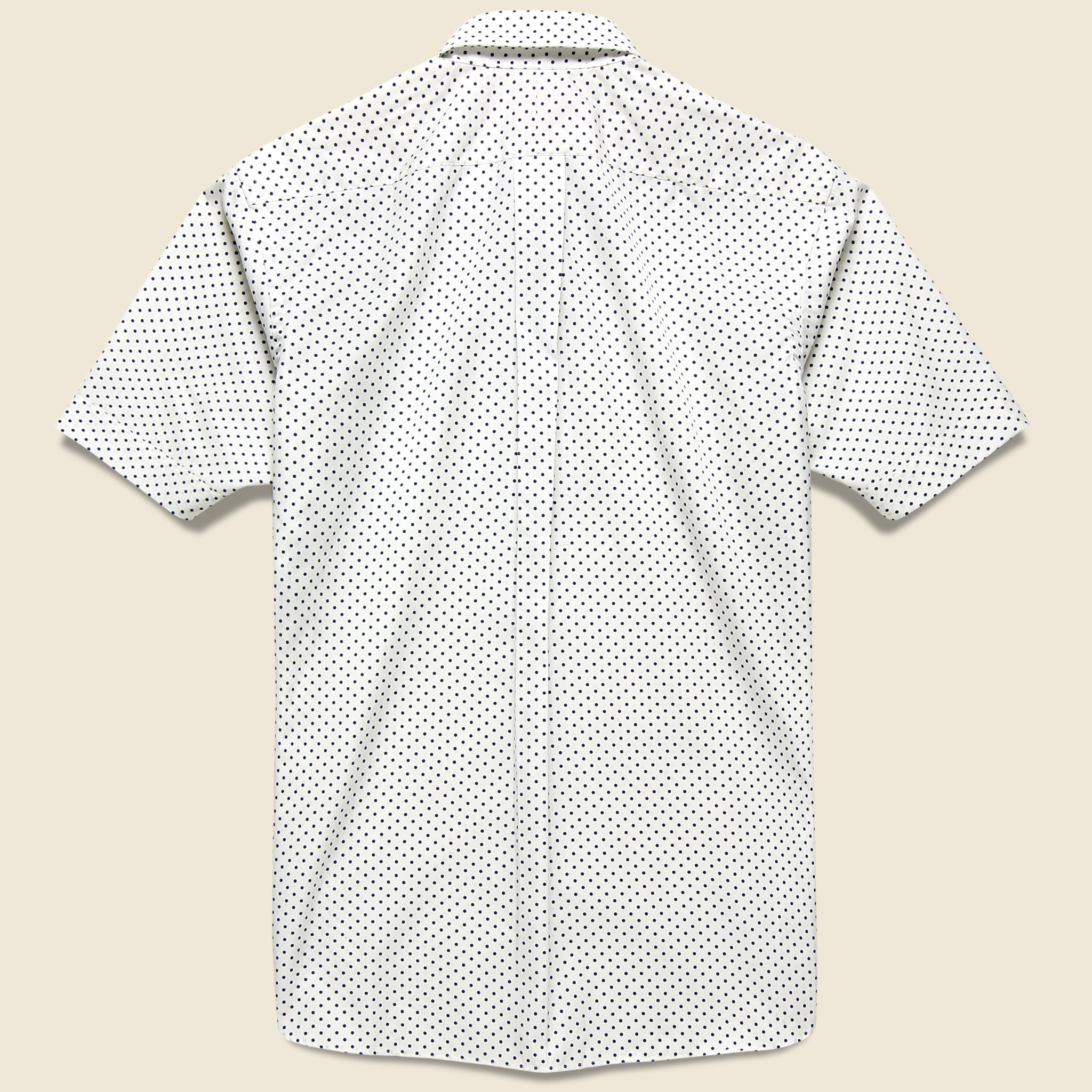 
                          Poplin Dot Print Shirt - White/Navy - Hamilton Shirt Co. - STAG Provisions - Tops - S/S Woven - Dot
                        