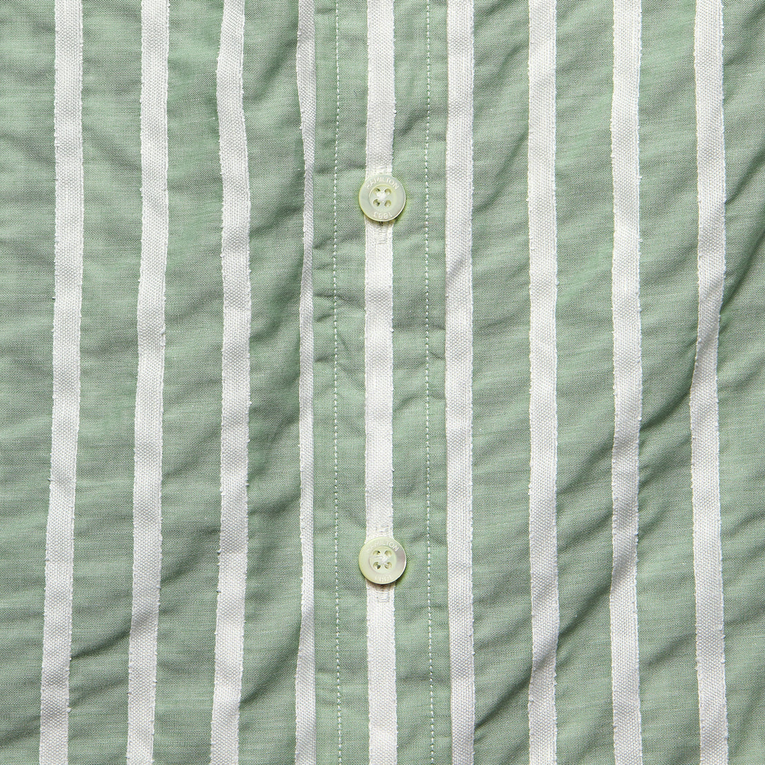 Textured Stripe Shirt - Sage/White - Hamilton Shirt Co. - STAG Provisions - Tops - S/S Woven - Stripe