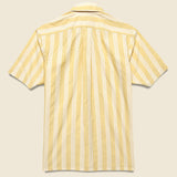 Textured Stripe Guayabera Shirt - Dusty Marigold/White - Hamilton Shirt Co. - STAG Provisions - Tops - S/S Woven - Stripe