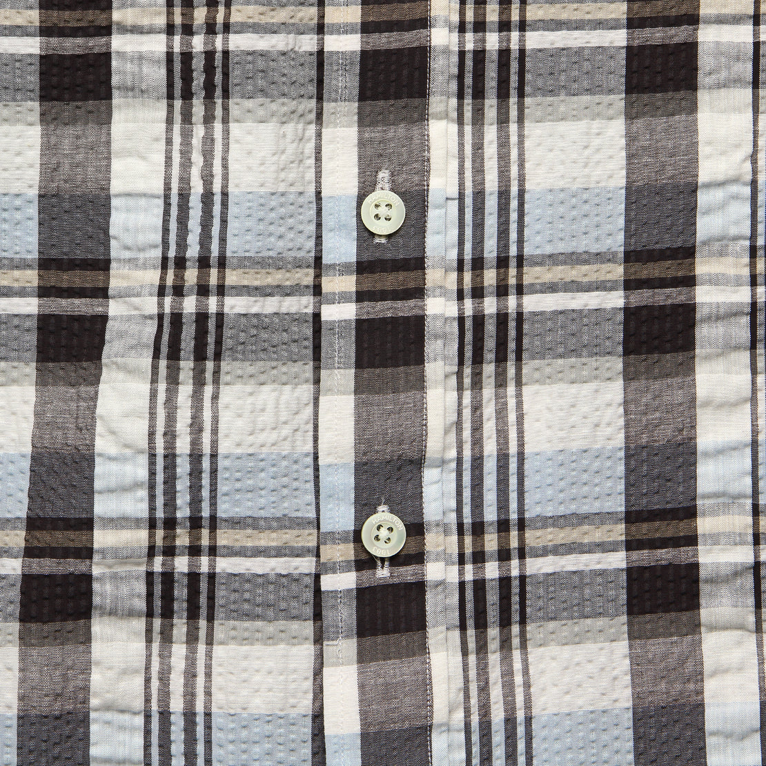 Plaid Seersucker Shirt - Brown/Grey - Hamilton Shirt Co. - STAG Provisions - Tops - S/S Woven - Plaid