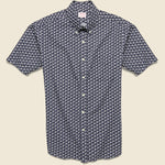 Bird Print Shirt - Navy/White - Hamilton Shirt Co. - STAG Provisions - Tops - S/S Woven - Other Pattern