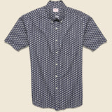Bird Print Shirt - Navy/White - Hamilton Shirt Co. - STAG Provisions - Tops - S/S Woven - Other Pattern
