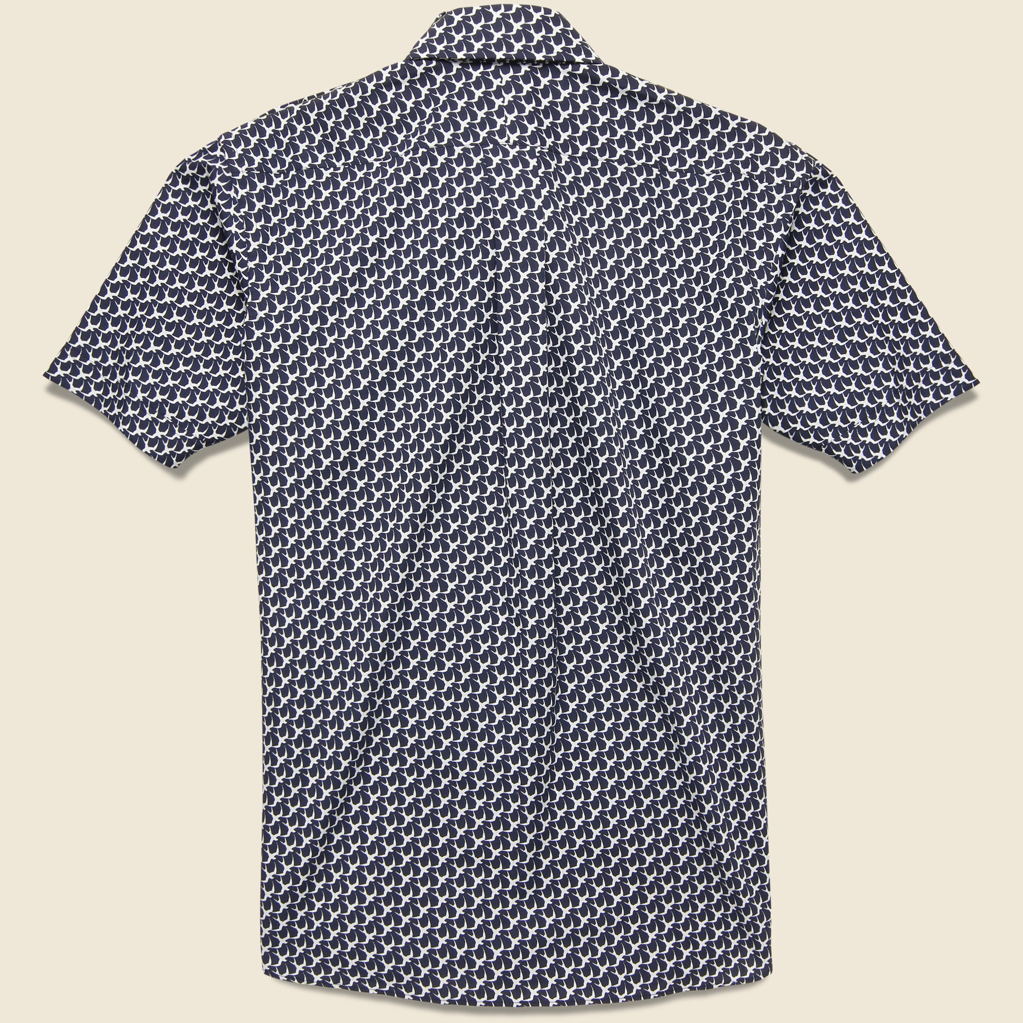 
                          Bird Print Shirt - Navy/White - Hamilton Shirt Co. - STAG Provisions - Tops - S/S Woven - Other Pattern
                        