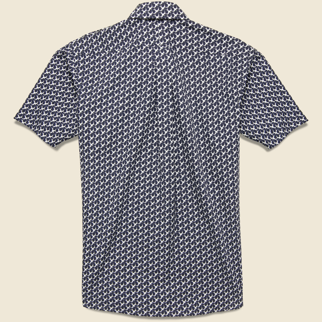 Bird Print Shirt - Navy/White - Hamilton Shirt Co. - STAG Provisions - Tops - S/S Woven - Other Pattern