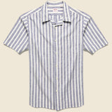 Stripe Chambray Camp Shirt - Blue/White - Hamilton Shirt Co. - STAG Provisions - Tops - S/S Woven - Stripe