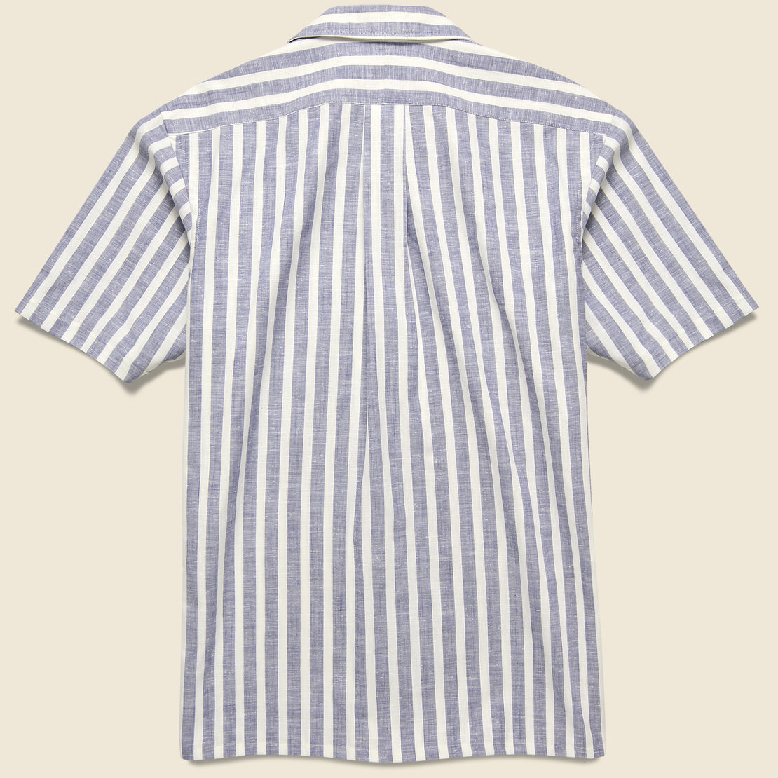 Stripe Chambray Camp Shirt - Blue/White - Hamilton Shirt Co. - STAG Provisions - Tops - S/S Woven - Stripe