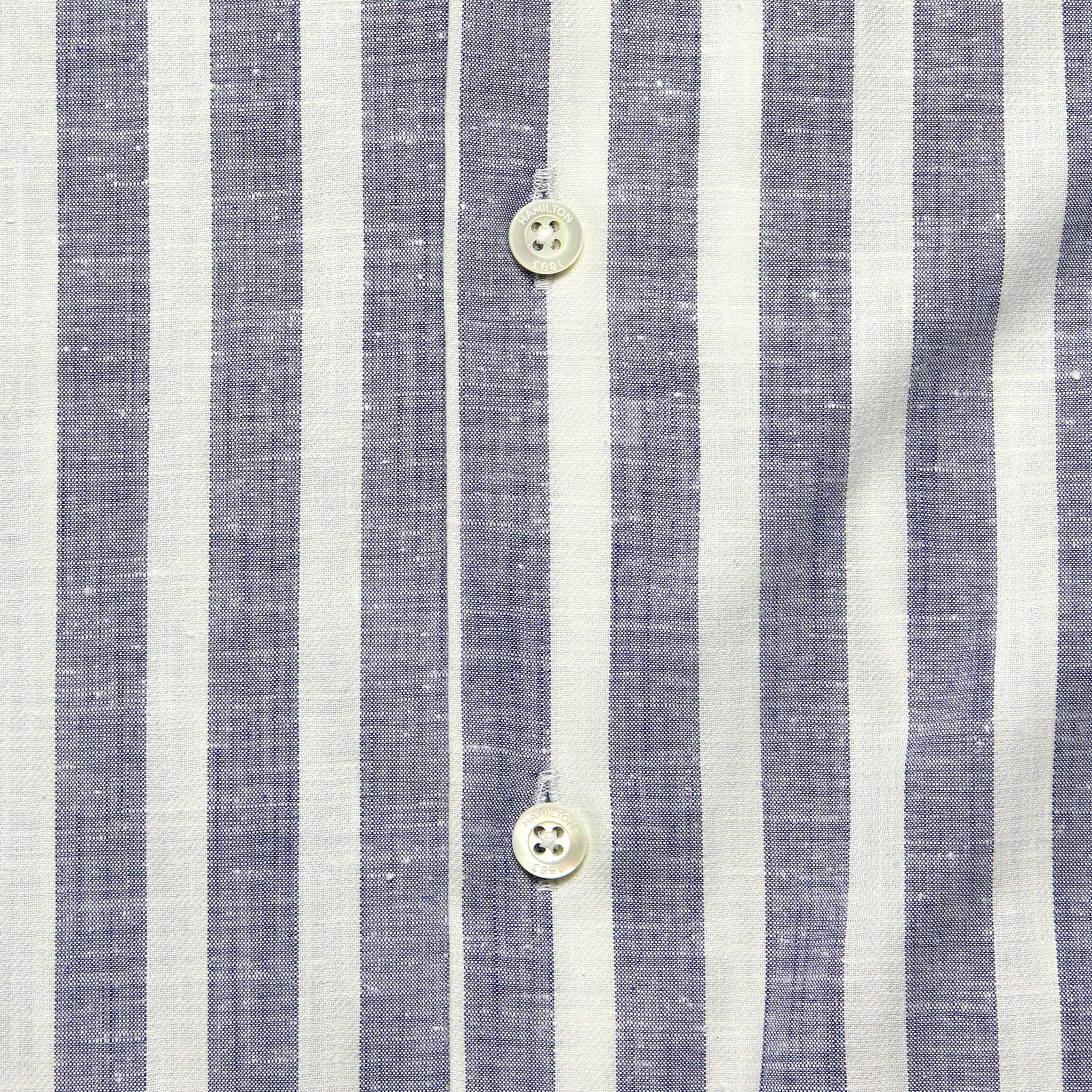 
                          Stripe Chambray Camp Shirt - Blue/White - Hamilton Shirt Co. - STAG Provisions - Tops - S/S Woven - Stripe
                        