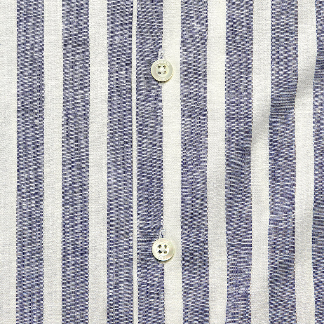 Stripe Chambray Camp Shirt - Blue/White - Hamilton Shirt Co. - STAG Provisions - Tops - S/S Woven - Stripe