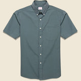 Striped Seersucker Shirt - Green/Grey - Hamilton Shirt Co. - STAG Provisions - Tops - S/S Woven - Seersucker