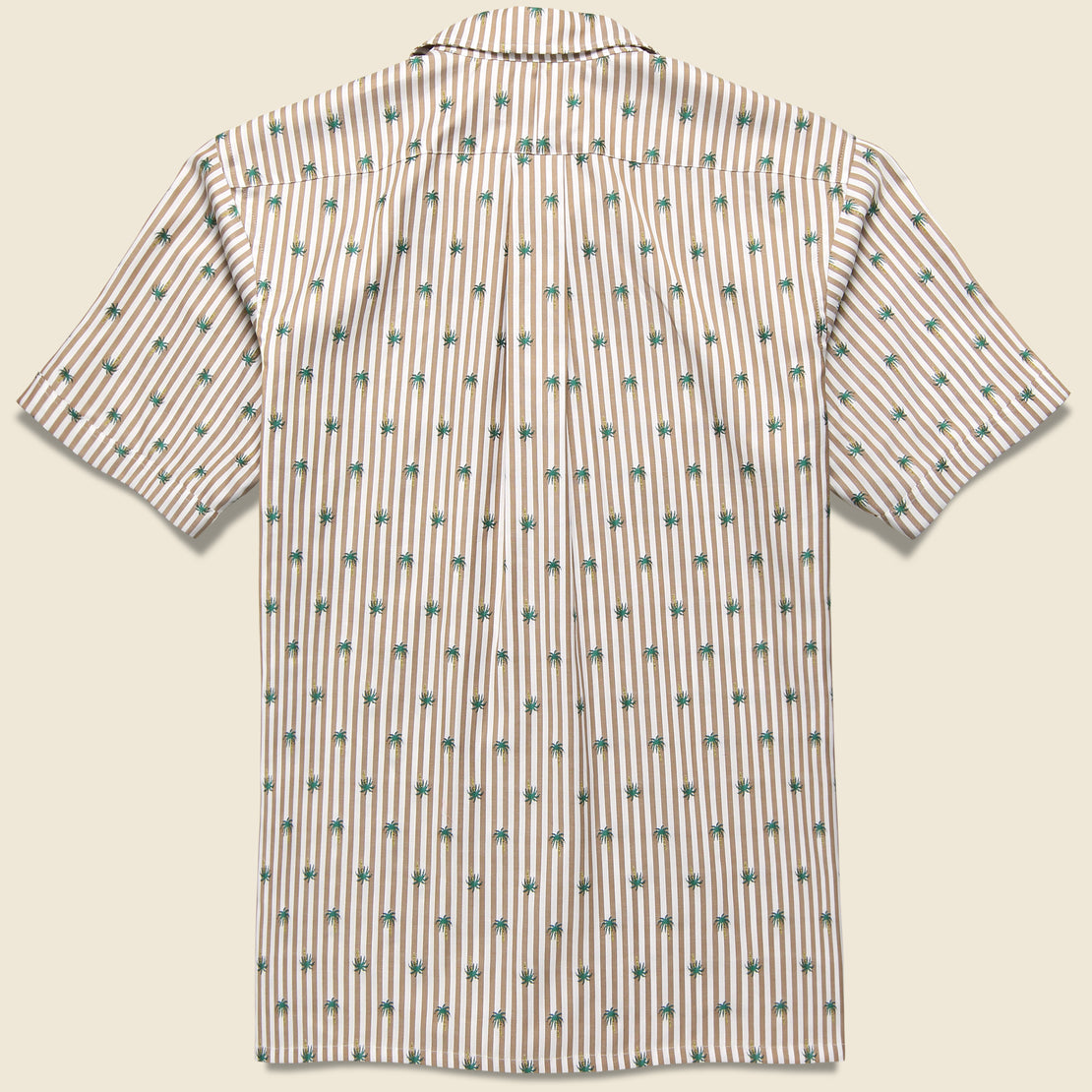 Bengal Stripe Palm Oxford - Tan/White/Green - Hamilton Shirt Co. - STAG Provisions - Tops - S/S Woven - Other Pattern