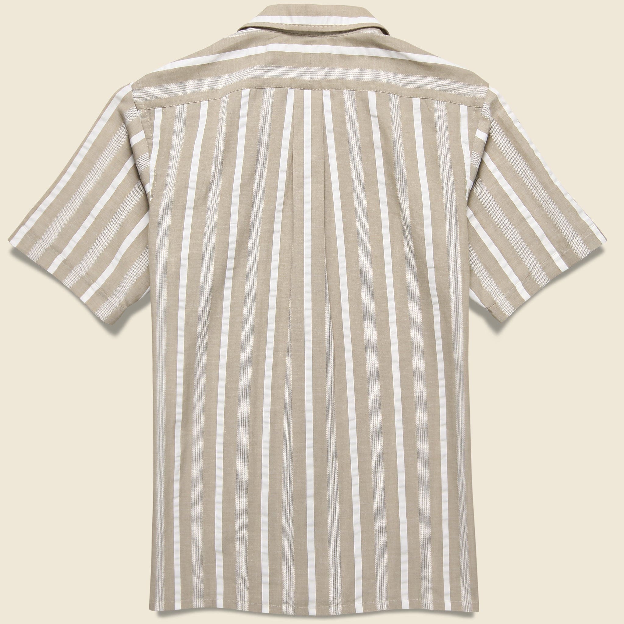 Textured Stripe Shirt - Tan/White - Hamilton Shirt Co. - STAG Provisions - Tops - S/S Woven - Stripe