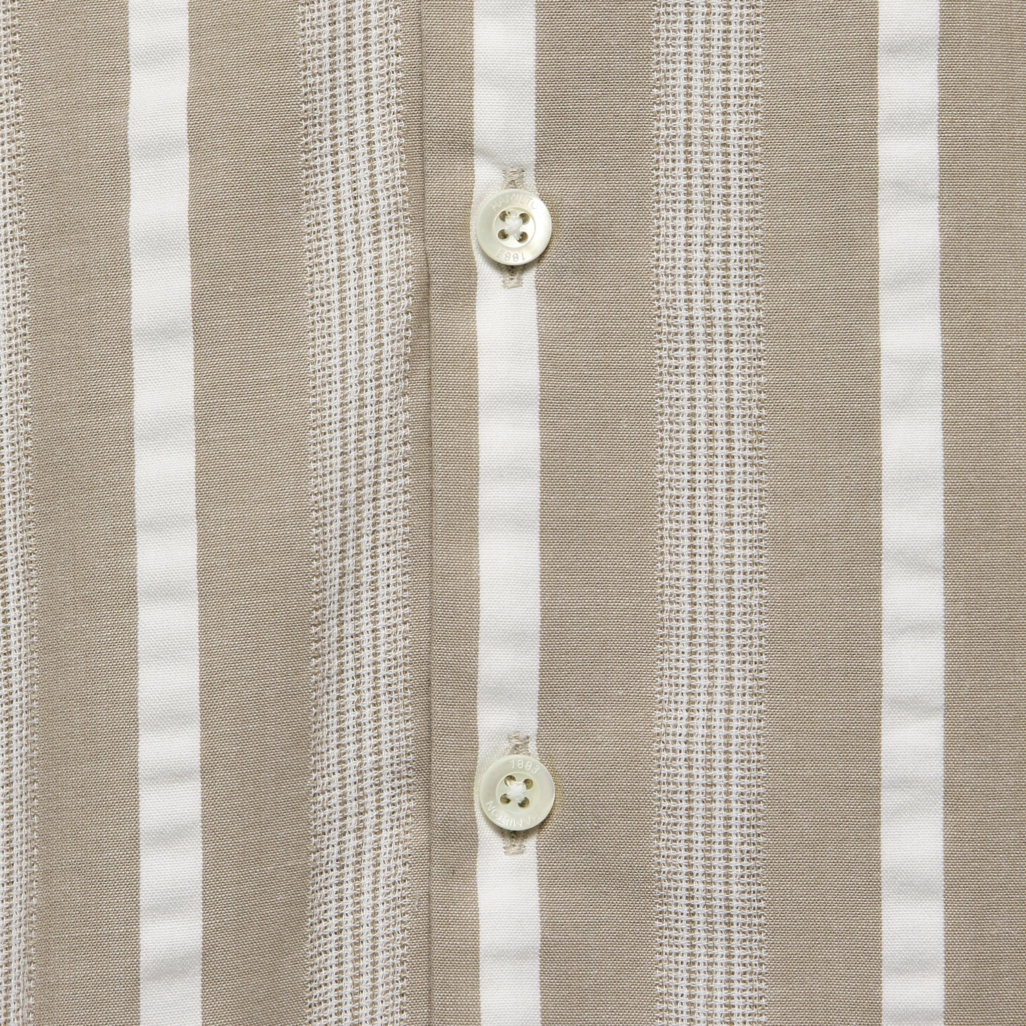 Textured Stripe Shirt - Tan/White - Hamilton Shirt Co. - STAG Provisions - Tops - S/S Woven - Stripe