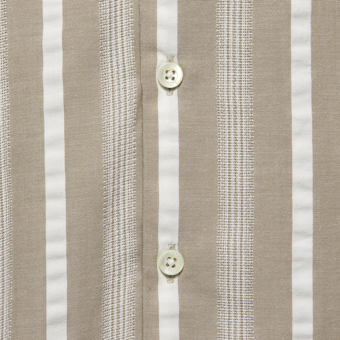 Textured Stripe Shirt - Tan/White