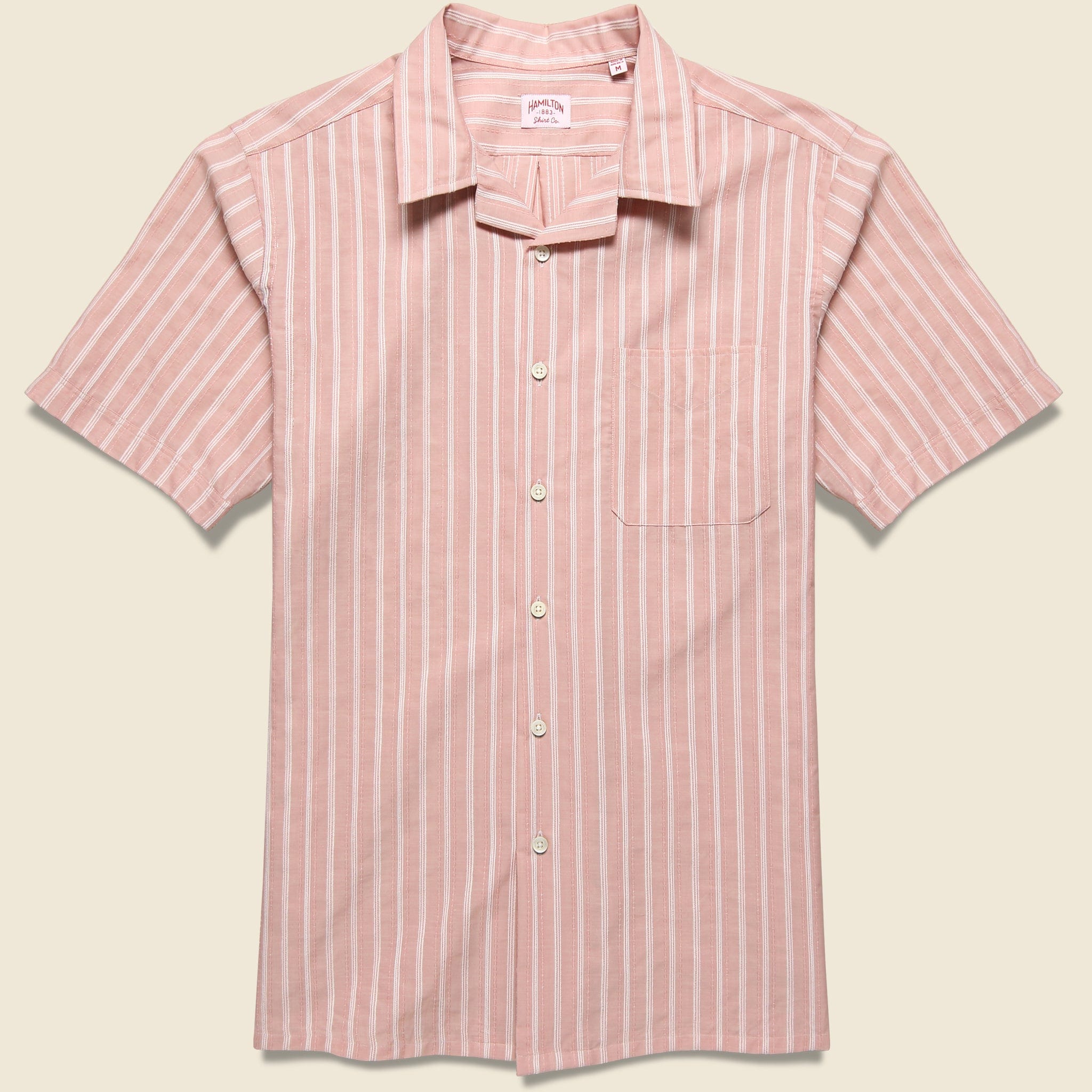 Textured Stripe Shirt - Pink/White - Hamilton Shirt Co. - STAG Provisions - Tops - S/S Woven - Stripe