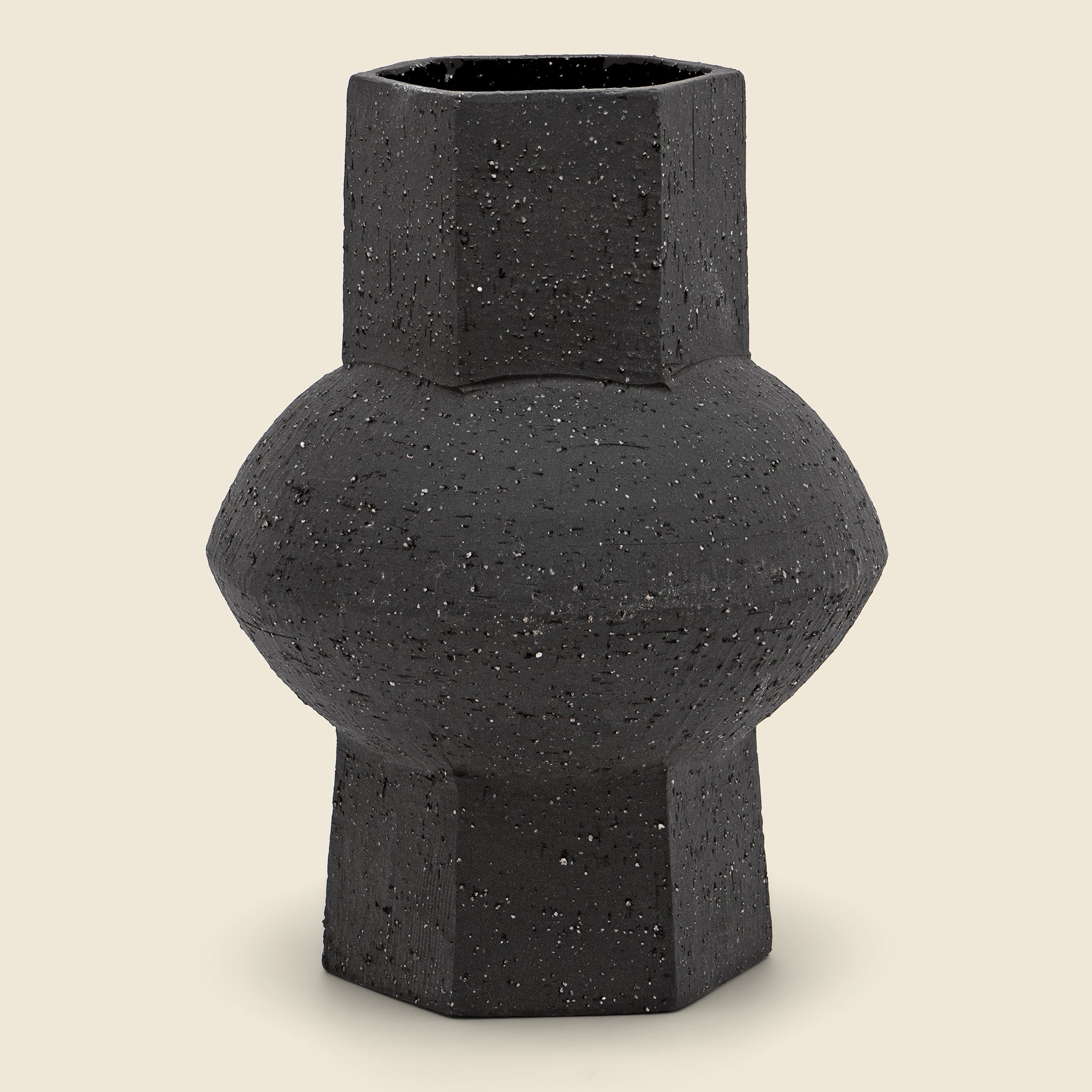 Cruz Hexagon Vase - Black - Home - STAG Provisions - Home - Art & Accessories - Vessel