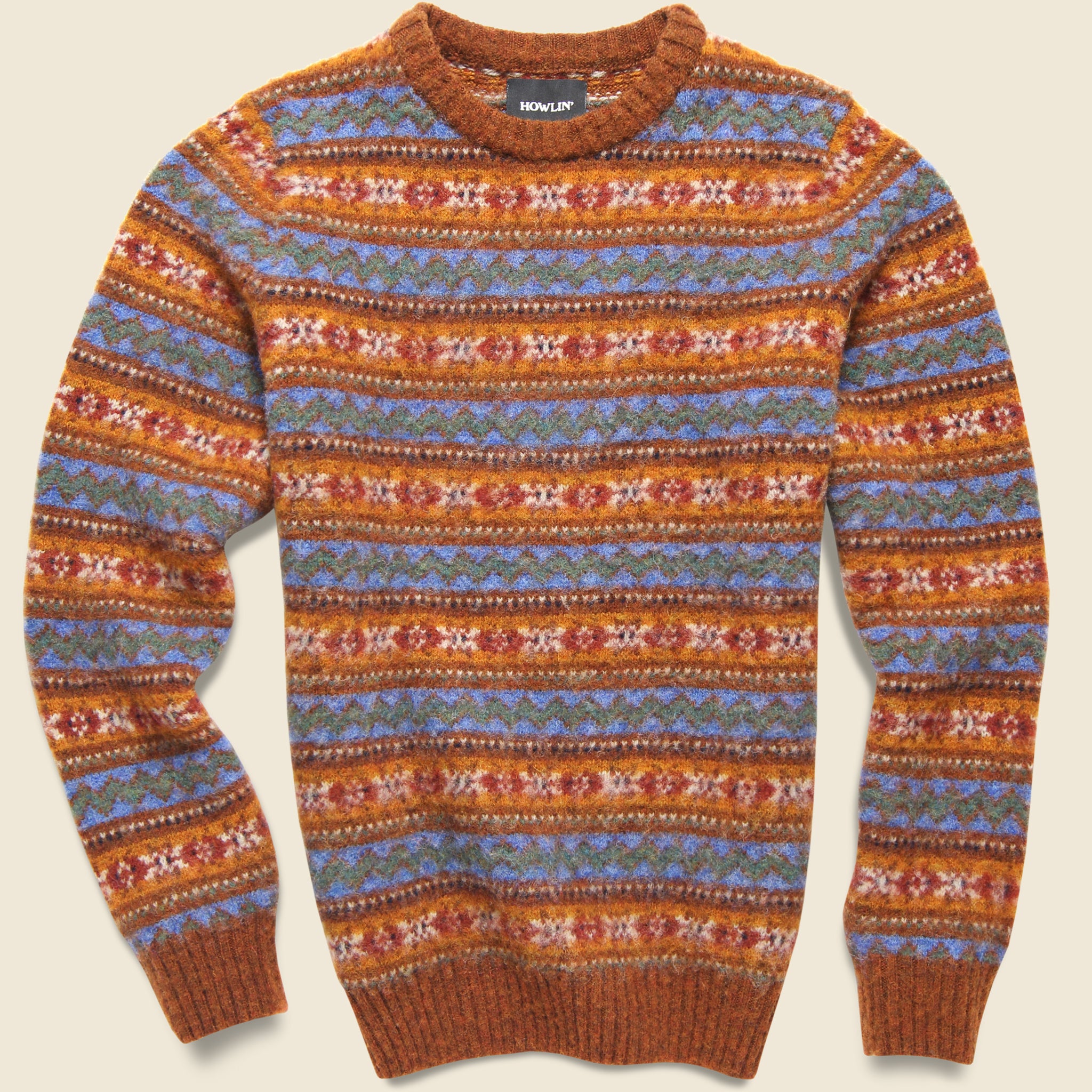 A Day In The Wool Fairisle Crew Sweater - Rustic - Howlin - STAG Provisions - Tops - Sweater