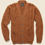 Blind Flowers Aran Cardigan - Cinnamon - Howlin - STAG Provisions - Tops - Sweater