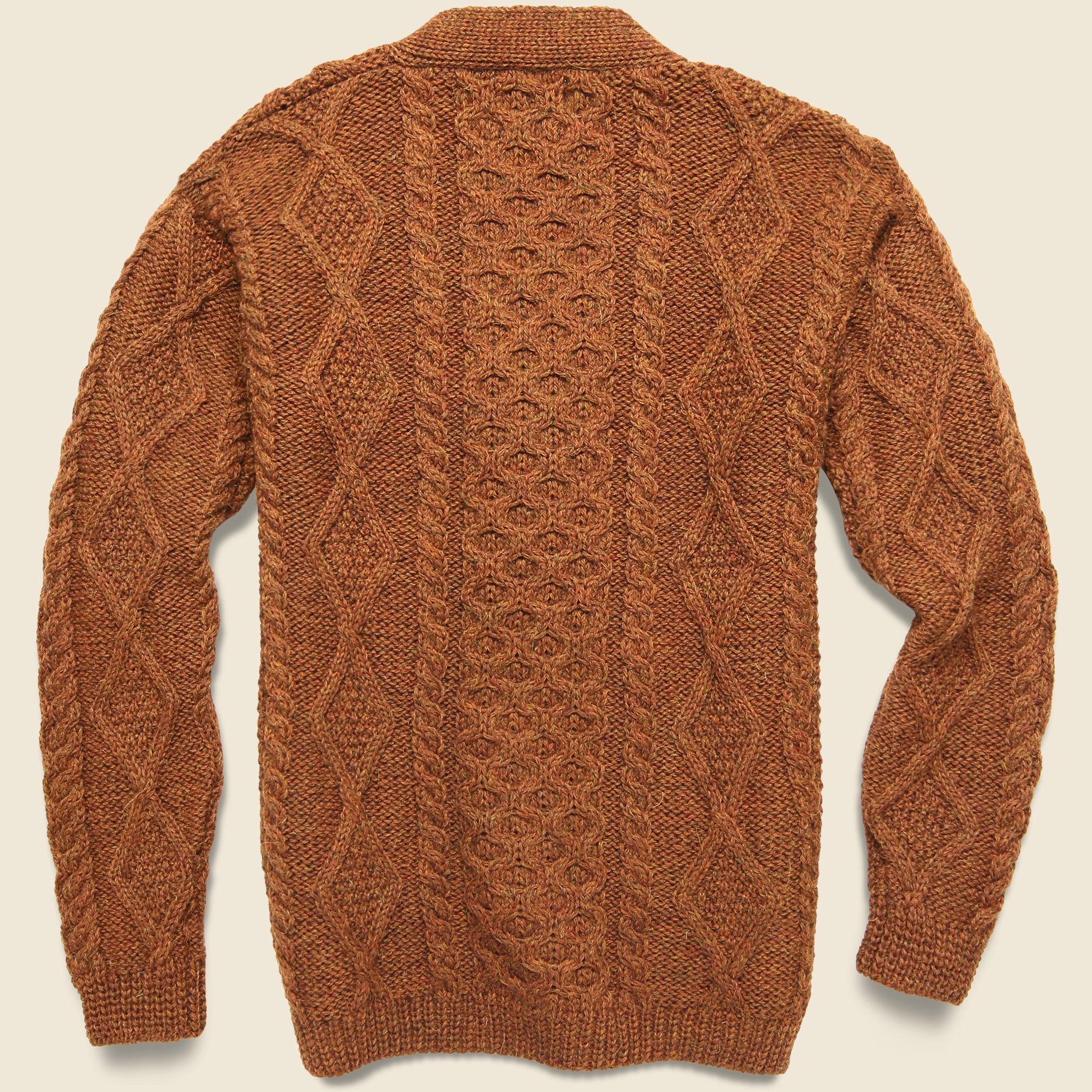 Blind Flowers Aran Cardigan - Cinnamon - Howlin - STAG Provisions - Tops - Sweater