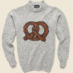 Pretzel Love Donegal Crew Sweater - Grey - Howlin - STAG Provisions - Tops - Sweater