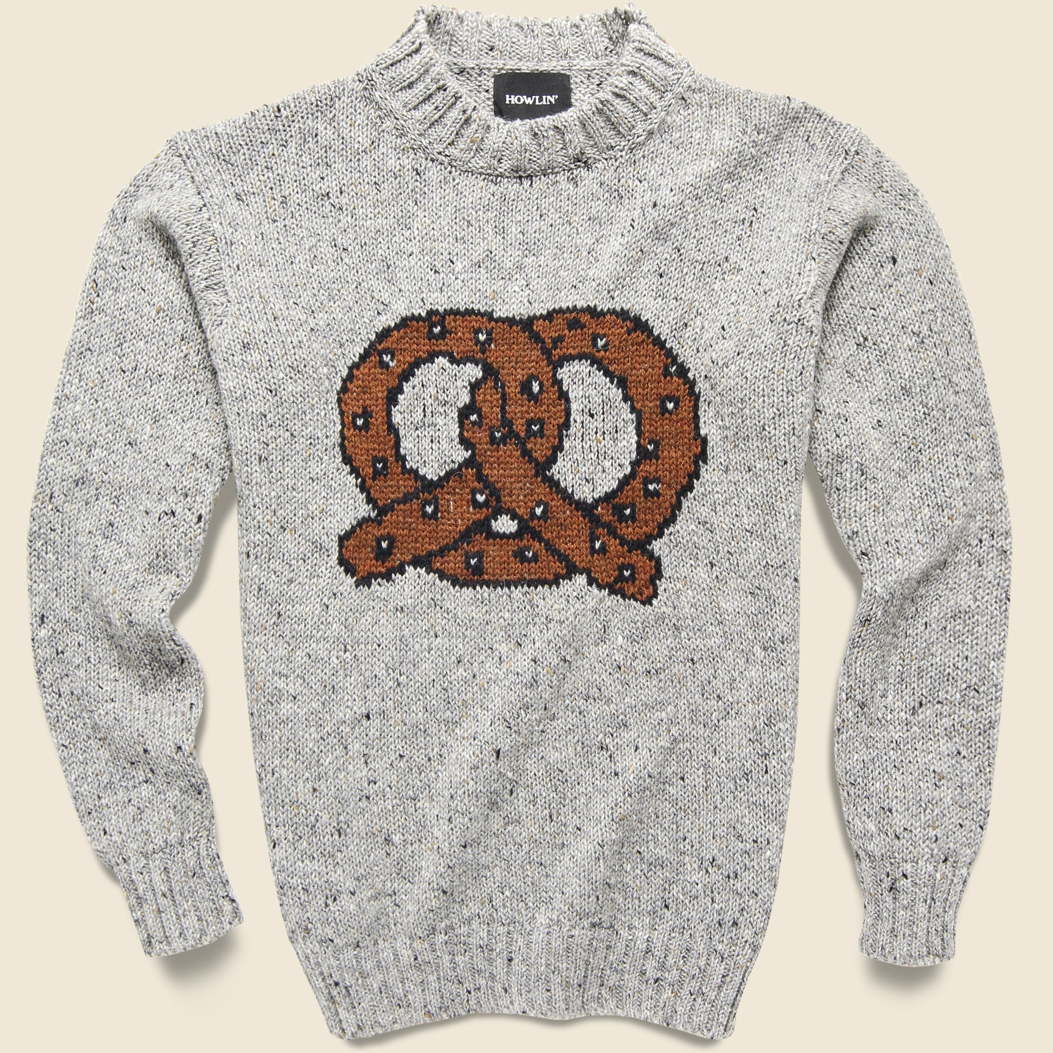 Pretzel Love Donegal Crew Sweater - Grey - Howlin - STAG Provisions - Tops - Sweater