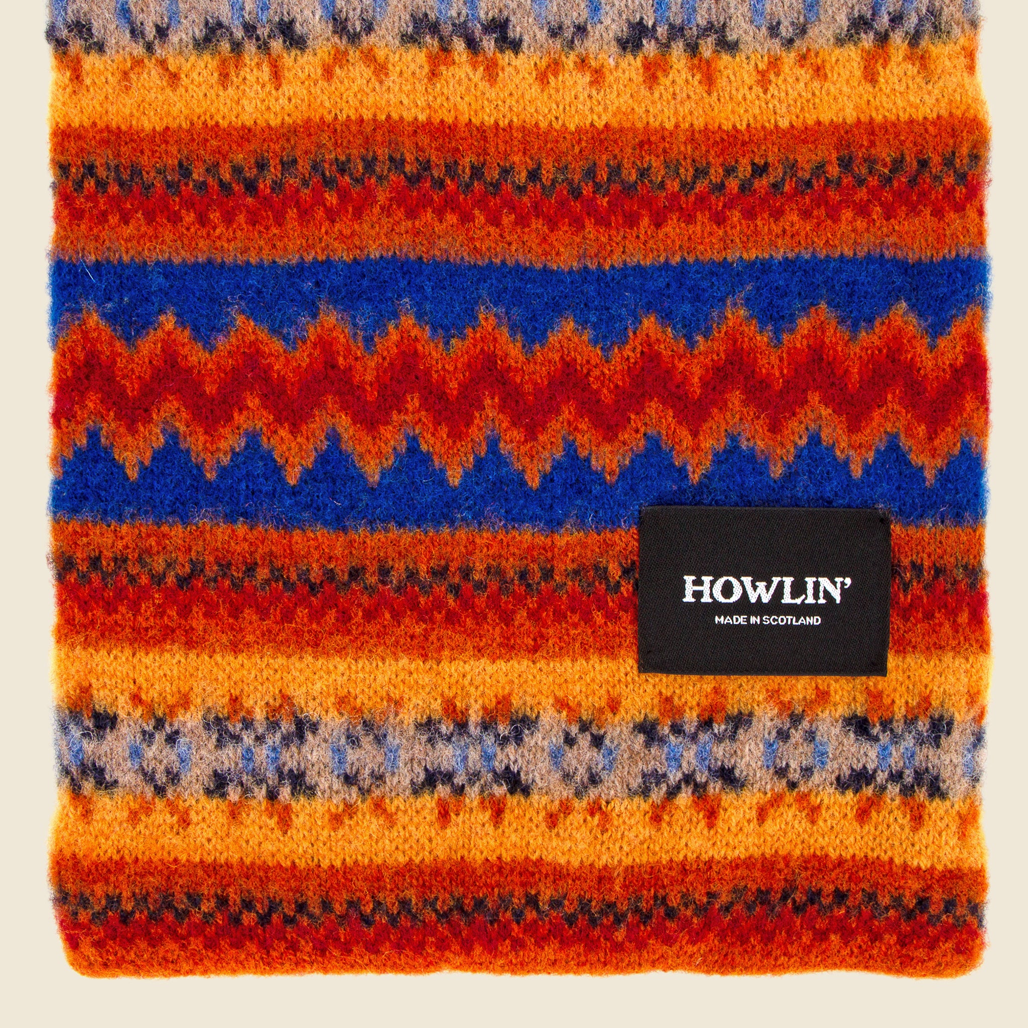 
                          Burning Hot Scarf - Burnt Sienna Fair Isle - Howlin - STAG Provisions - Accessories - Scarves
                        