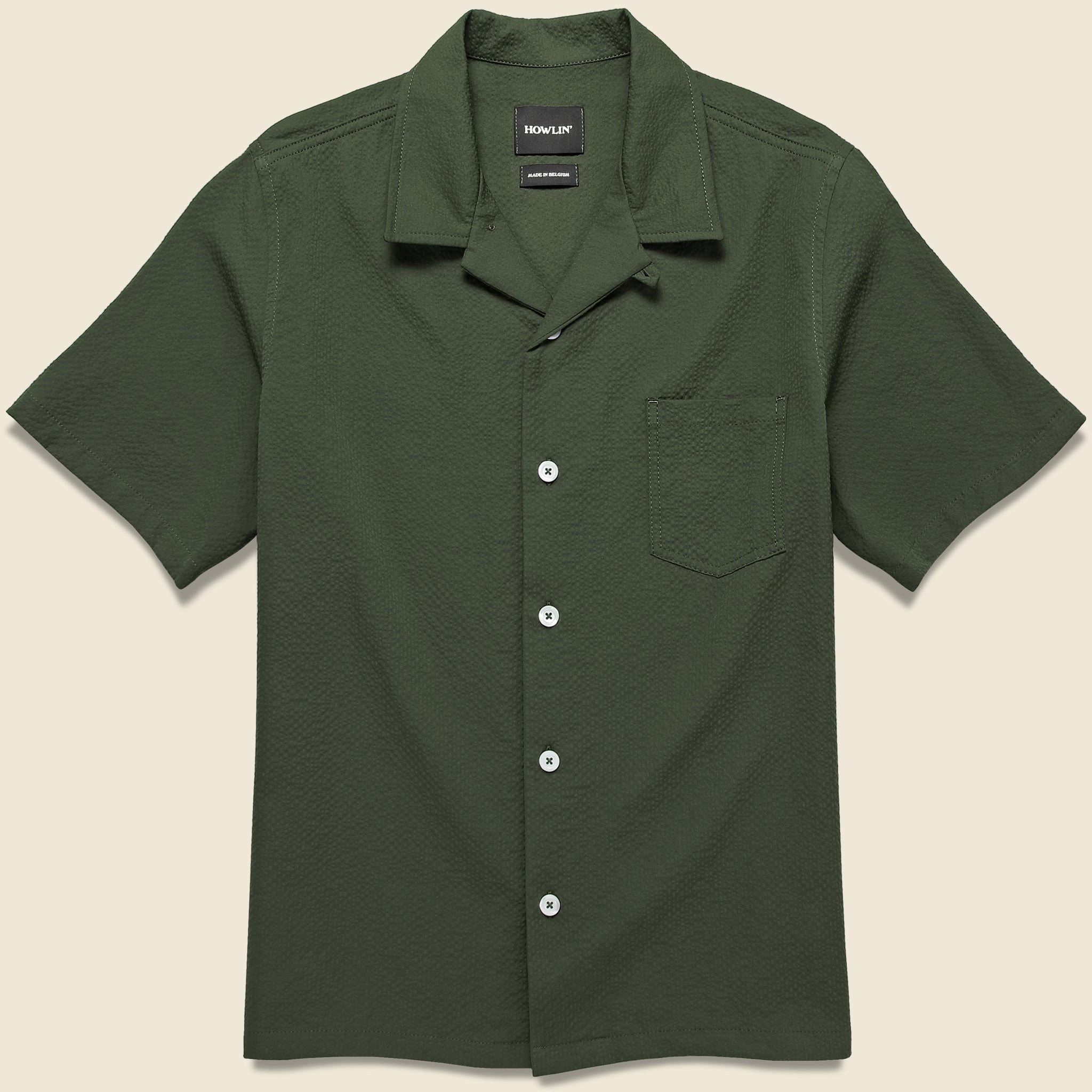 Cocktail Seersucker Shirt - Greenish - Howlin - STAG Provisions - Tops - S/S Woven - Seersucker