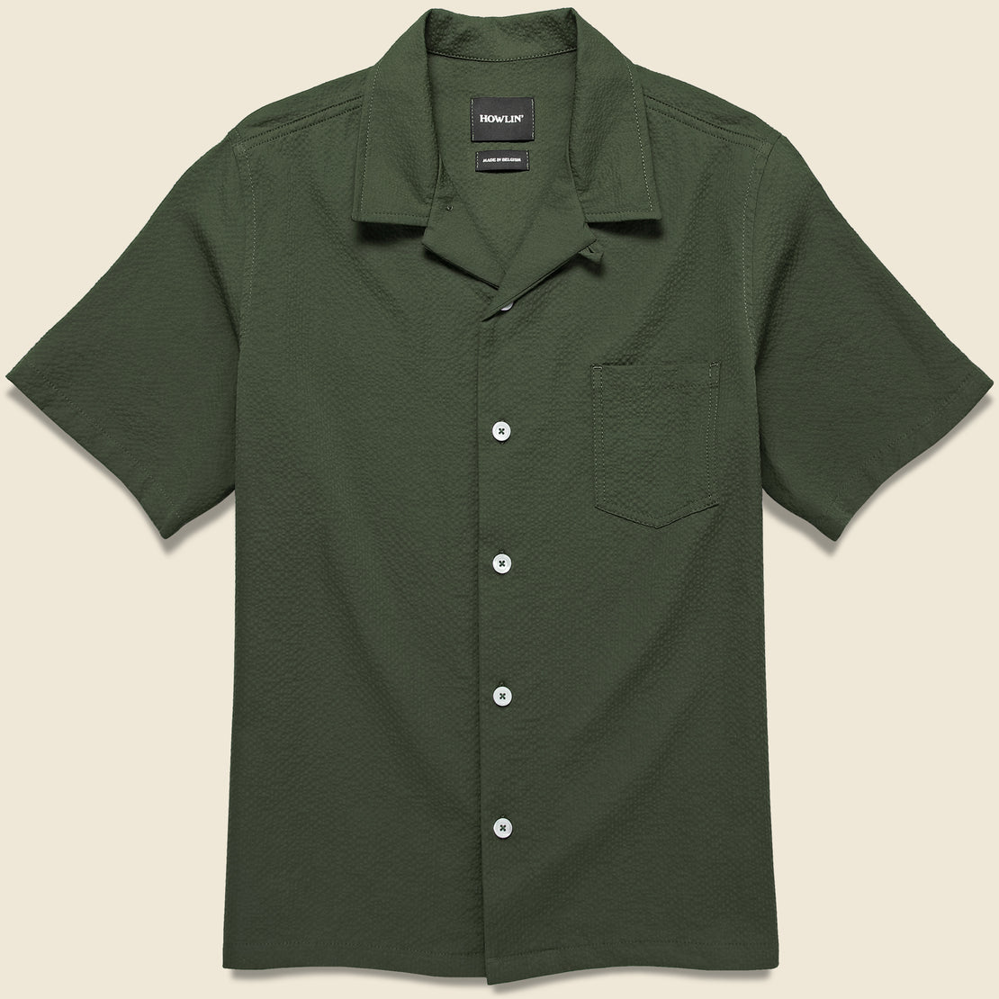 Howlin Cocktail Seersucker Shirt - Greenish