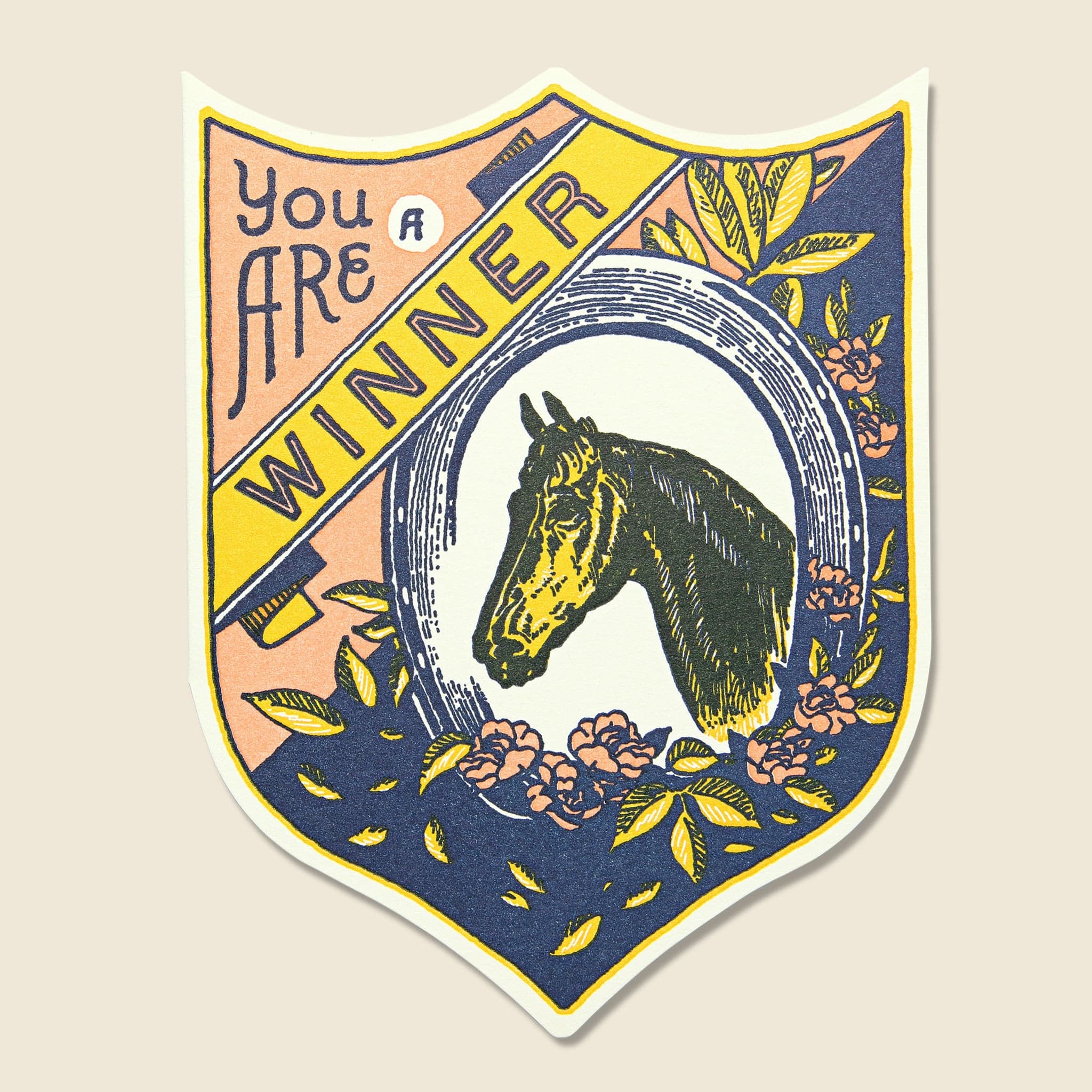 You Are A Winner Horse Card