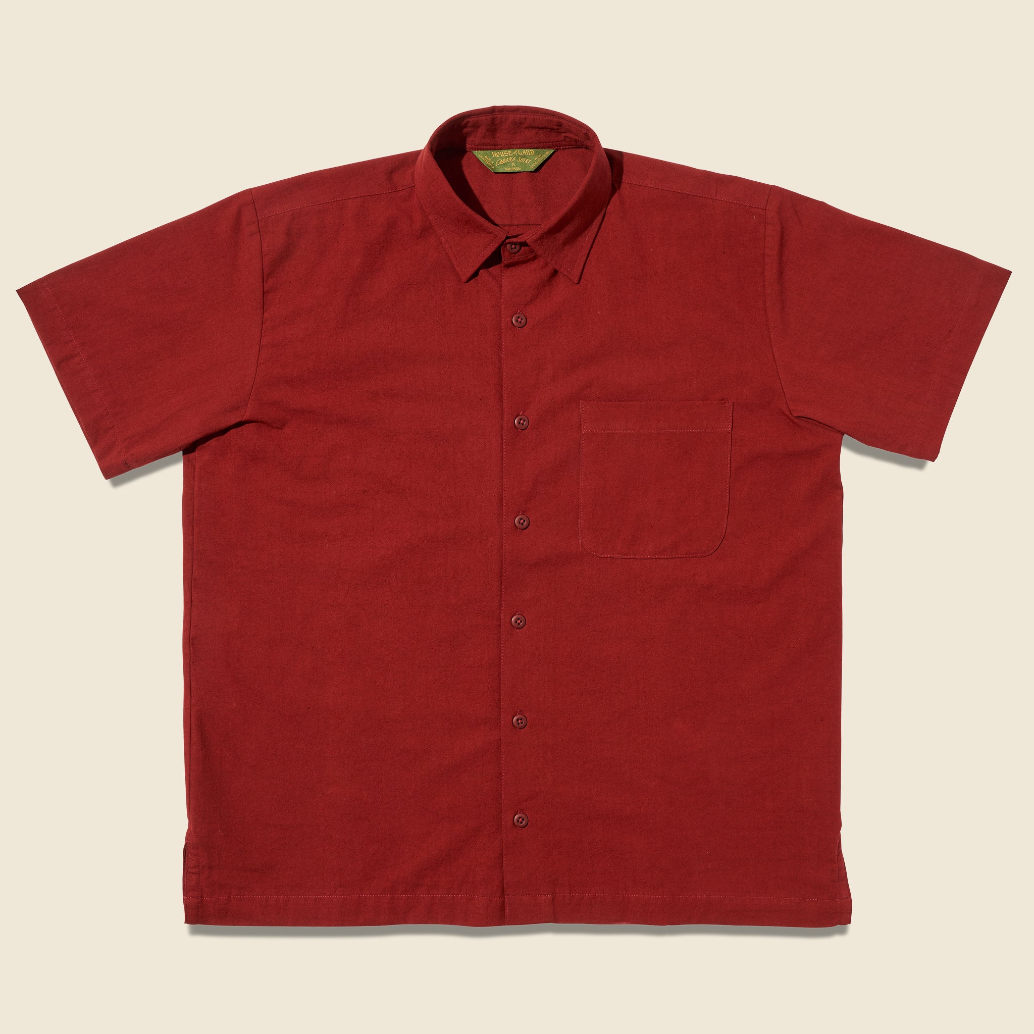 Cabana Shirt - Rojo - House of LAND - STAG Provisions - Tops - S/S Woven - Solid
