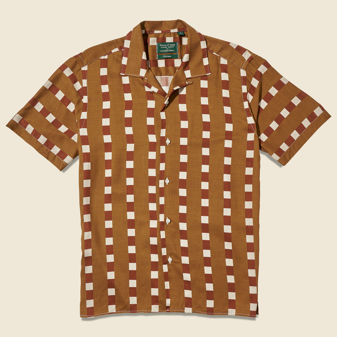 House of LAND x Gitman Vintage Granada Shirt - Brown/Red/Tan
