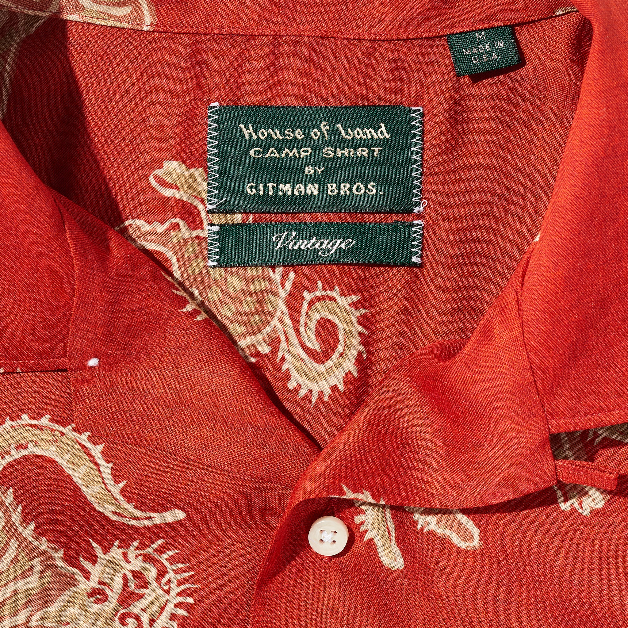 
                          Bali Tiger Print Shirt - Red - House of LAND x Gitman Vintage - STAG Provisions - Tops - S/S Woven - Other Pattern
                        
