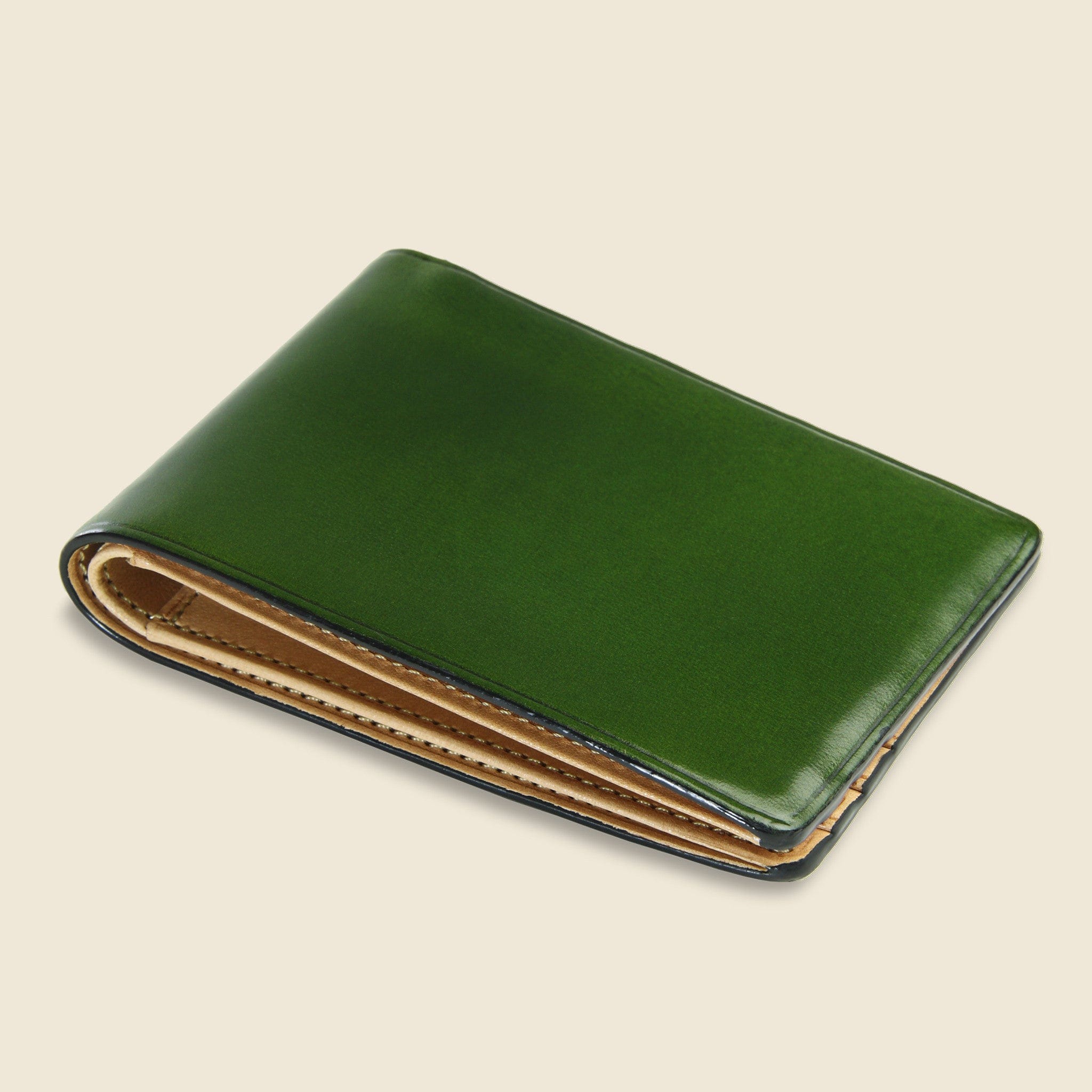 
                          Small Bi-Fold Wallet - Green - Il Bussetto - STAG Provisions - Accessories - Wallets
                        