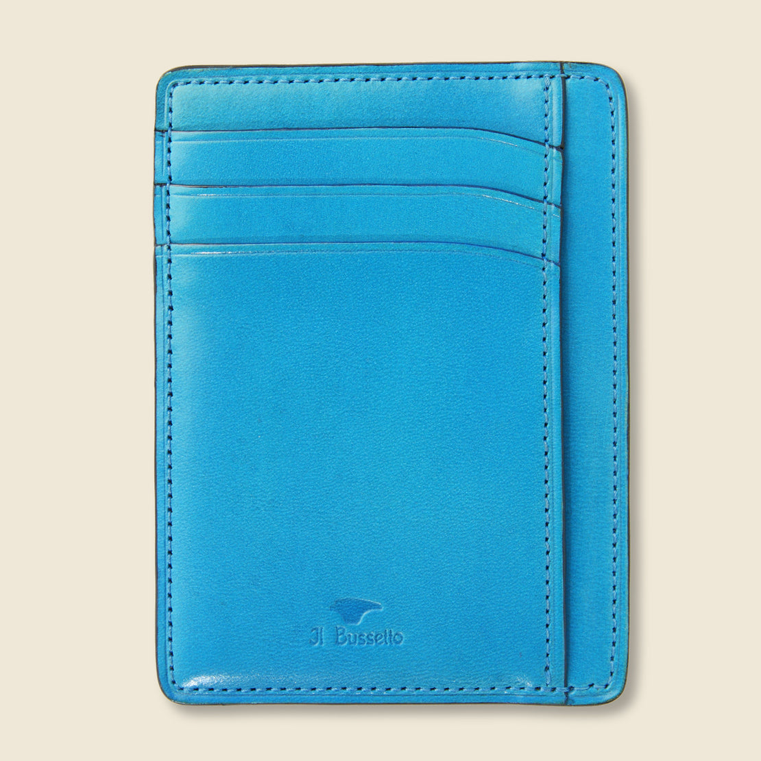 Il Bussetto Card and Document Case - Cadet Blue