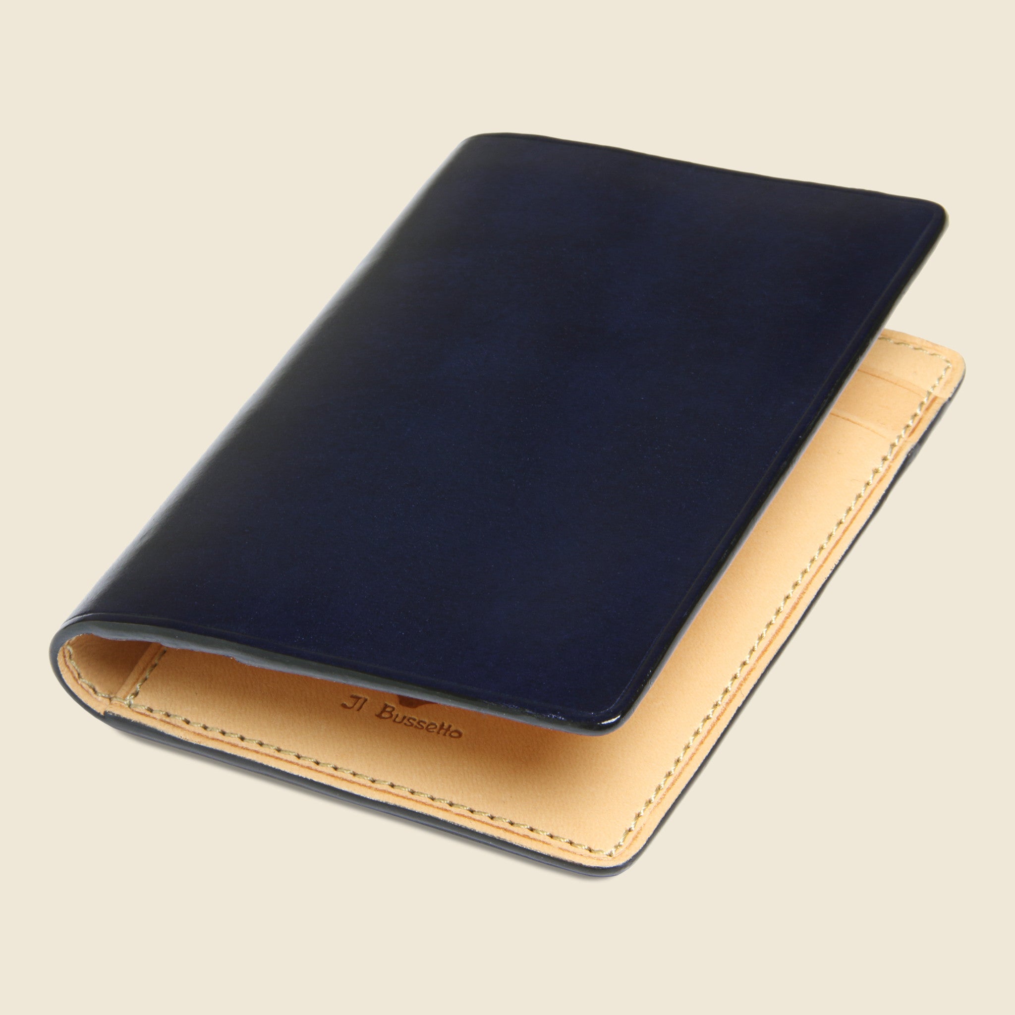 Bi-Fold Card Case - Navy - Il Bussetto - STAG Provisions - Accessories - Wallets