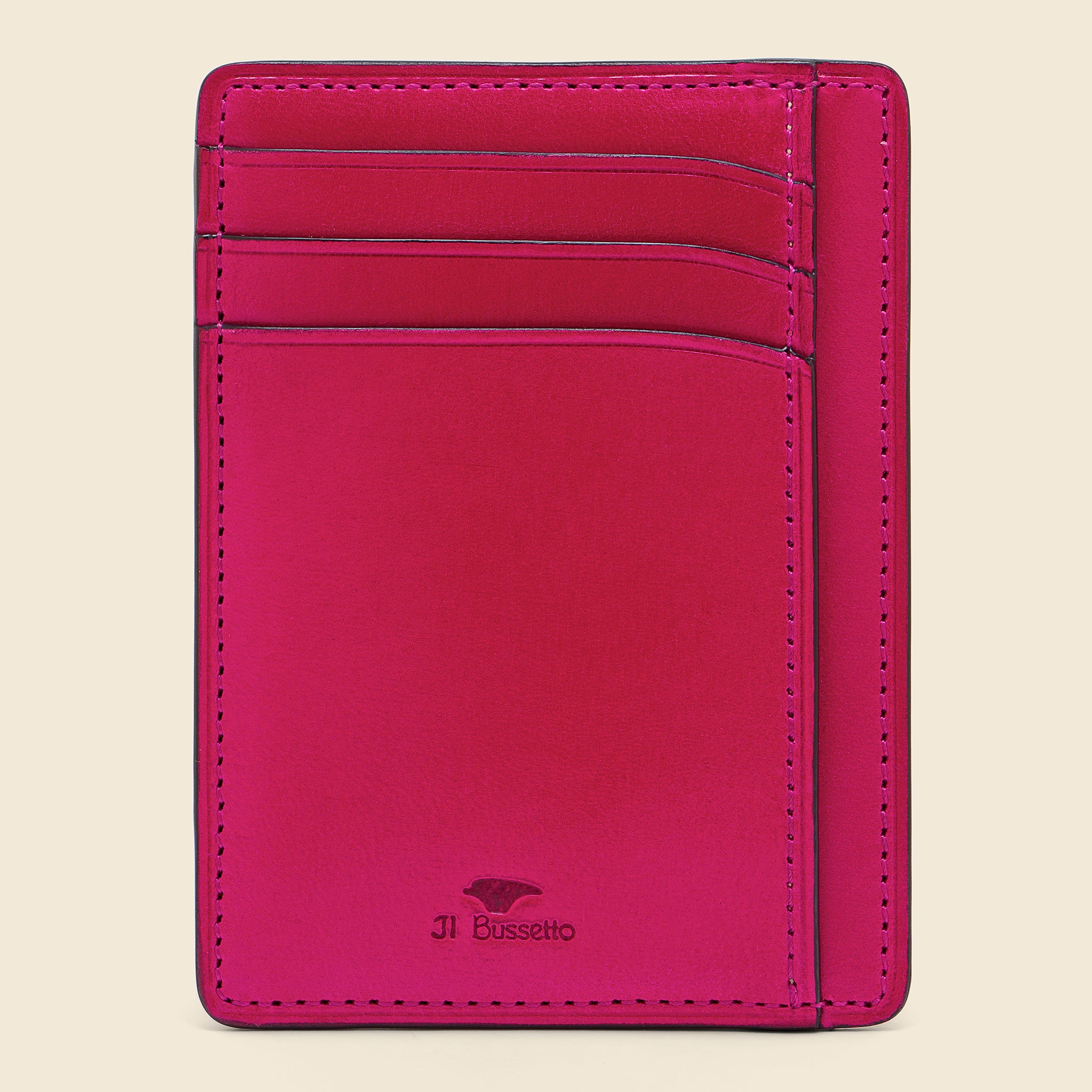 Card and Document Case - Fuchsia - Il Bussetto - STAG Provisions - Accessories - Wallets