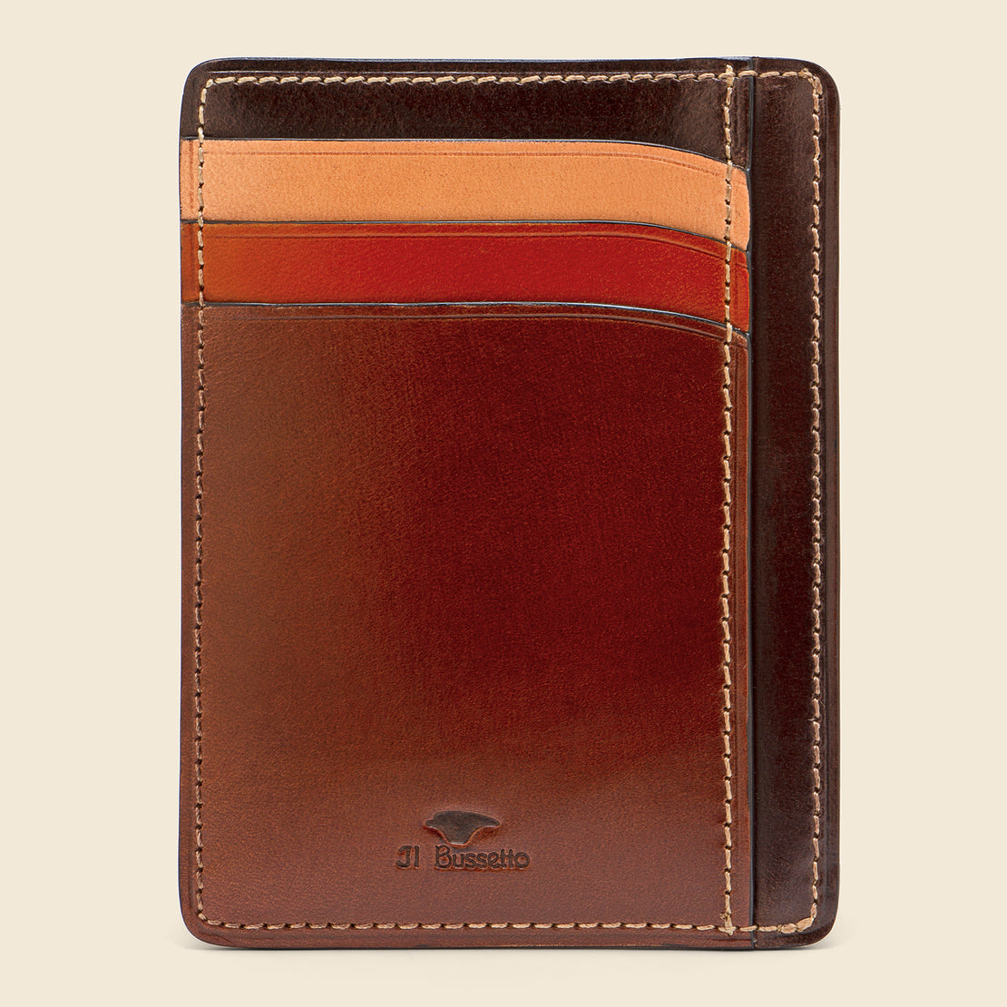Il Bussetto Multicolor Card Wallet - Brown
