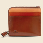 Multicolor Half Zip Wallet - Brown - Il Bussetto - STAG Provisions - Accessories - Wallets