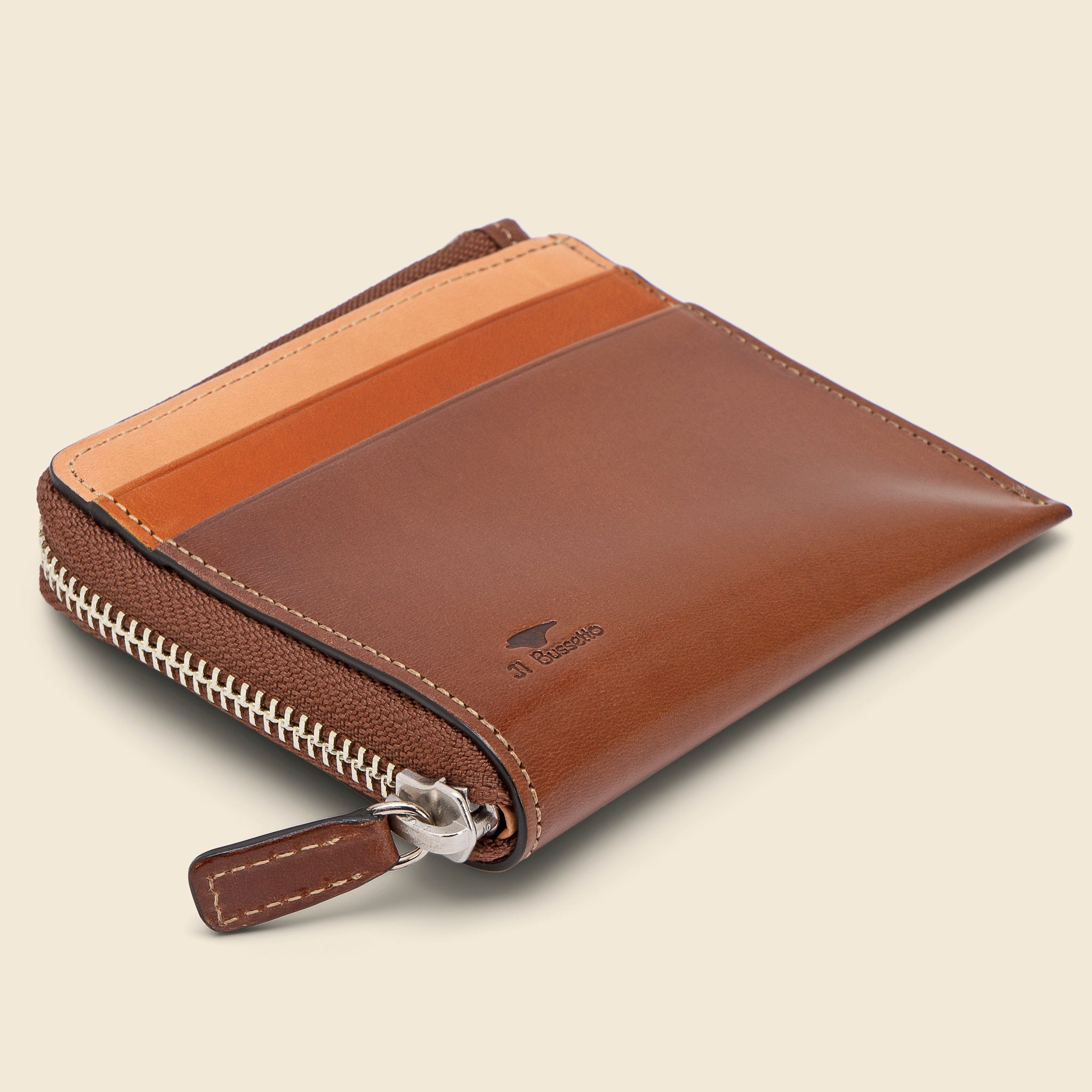 
                          Multicolor Half Zip Wallet - Brown - Il Bussetto - STAG Provisions - Accessories - Wallets
                        